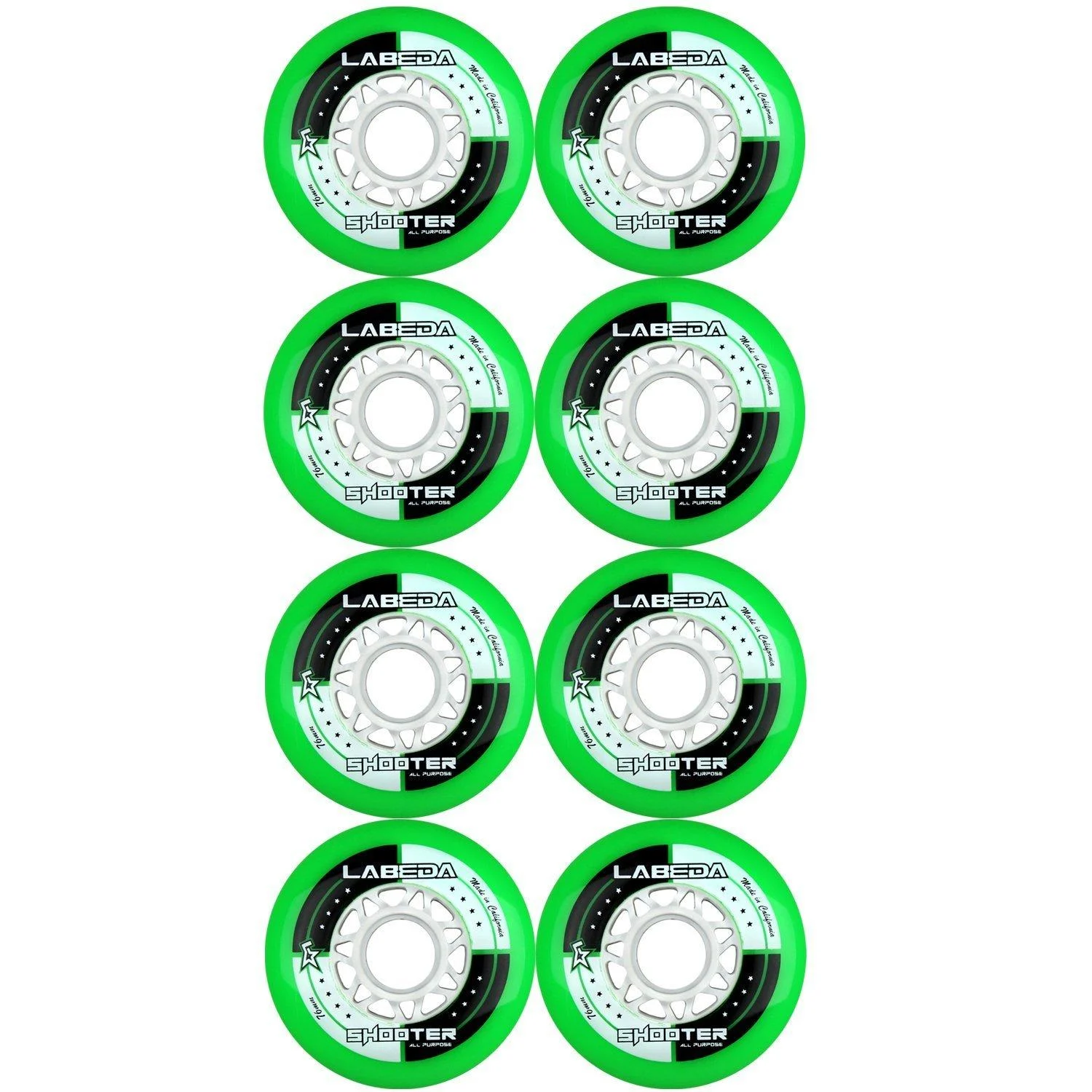 Labeda Wheels Inline Roller Hockey Shooter 8 Pack 76mm