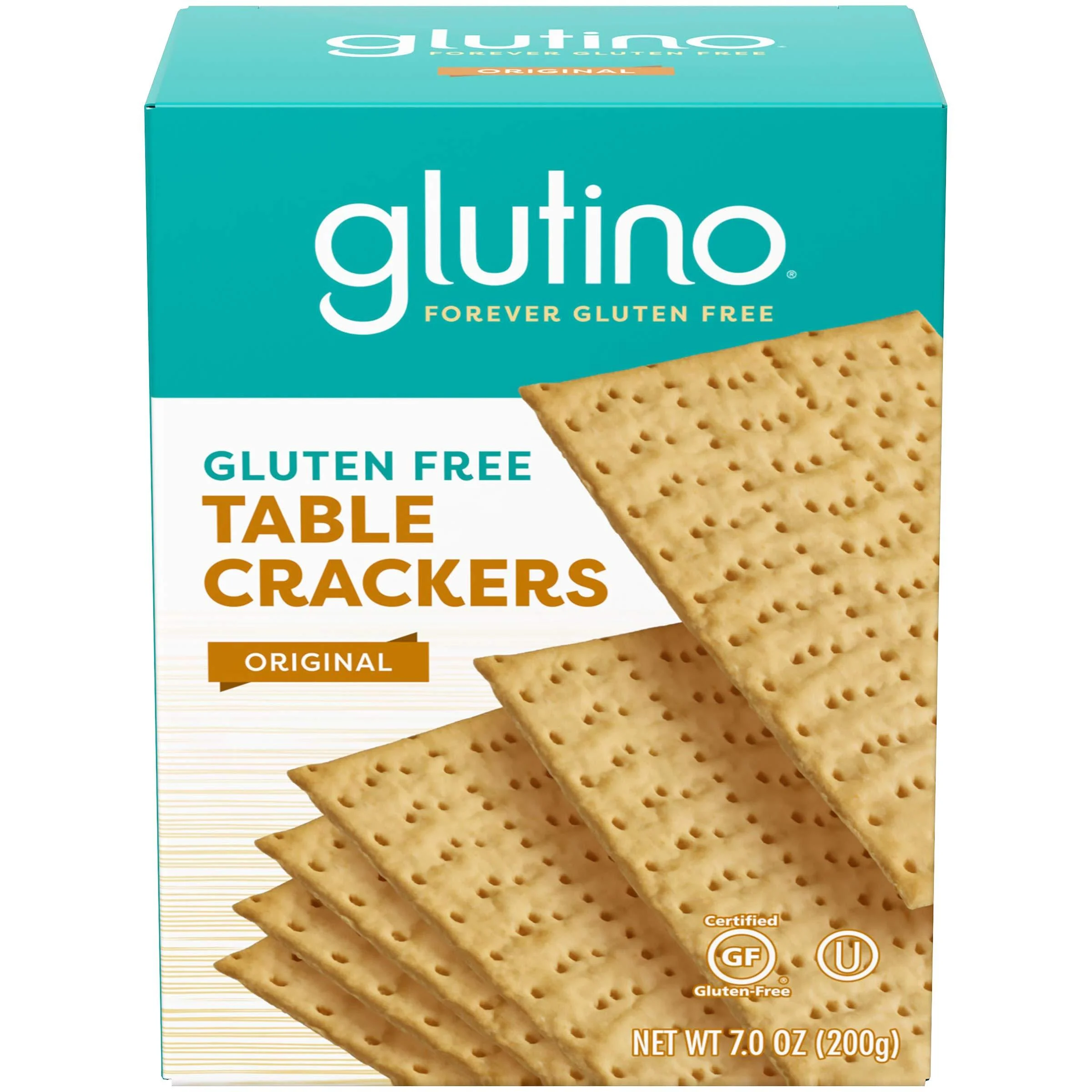 Glutino Gluten Free Table Crackers, Premium Squares, Original, 7 oz Original 7 Ounce (Pack of 1)