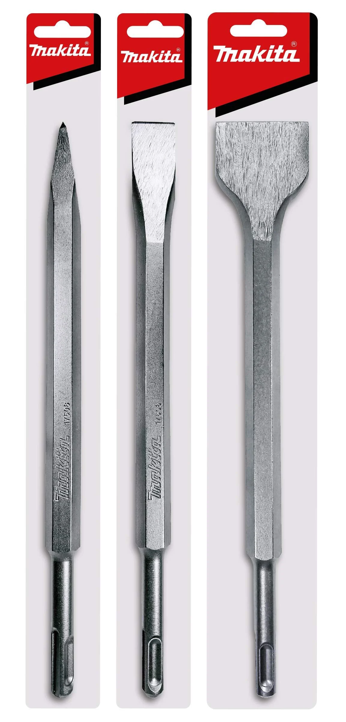 Makita 3 Piece - SDS-Plus Chisel & Point Bit Set for SDS+ Rotary Hammers - Aggressive Demolition for Concrete & Tile 3 Piece | SDS+ Demolition Bit Set