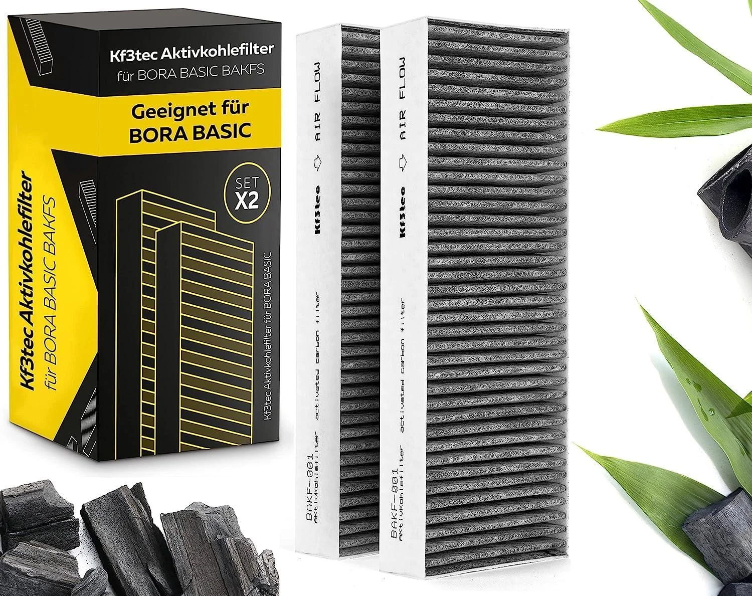 KF3TEC activated carbon filter set for Bora Basic BAKFS and BIU/BHU/BFIU extractor hoods/Maximum 2 pieces per customer