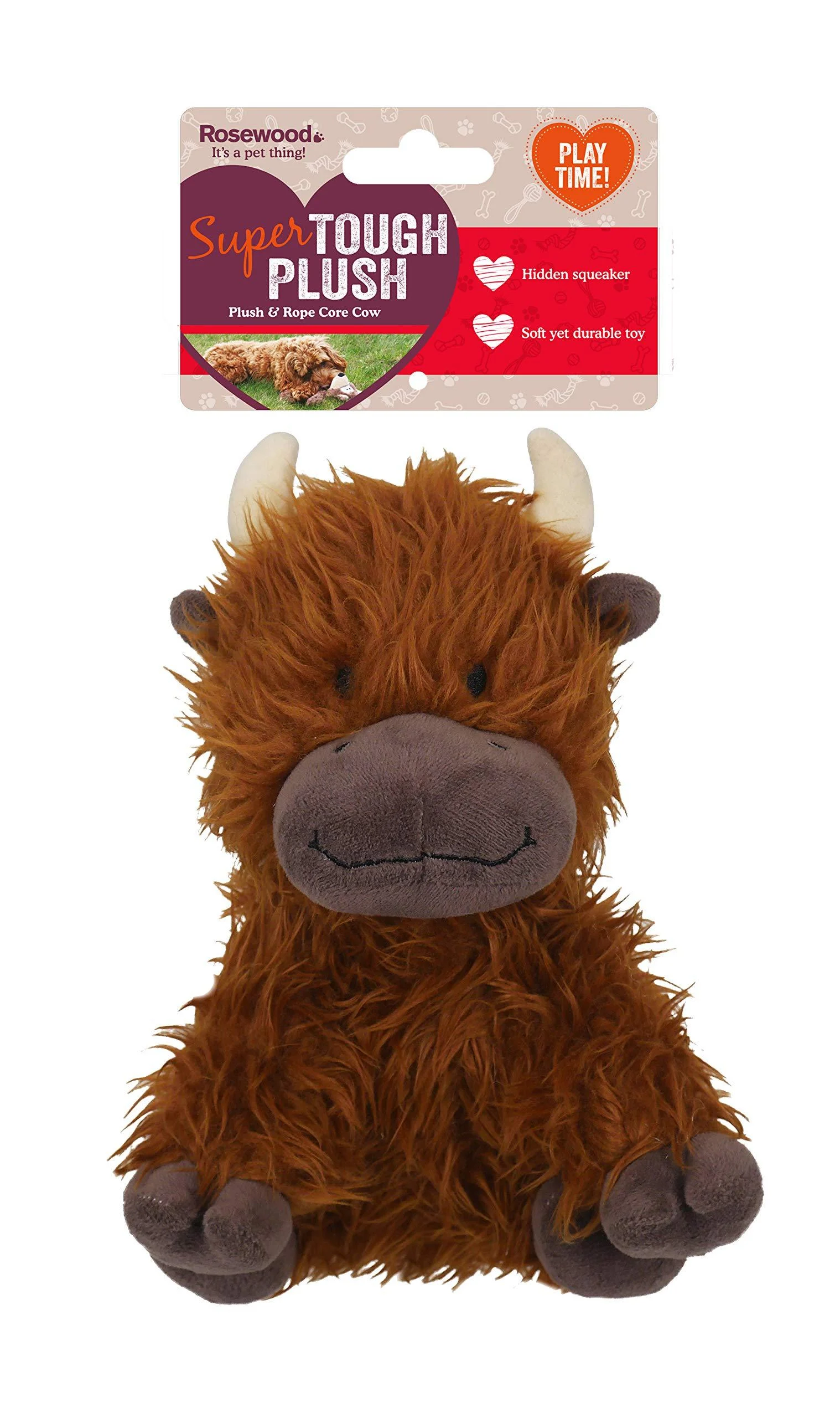 Rosewood TOUGH ROPE CORE COW Rope Core Cow Brown One Size (Pack of 1)