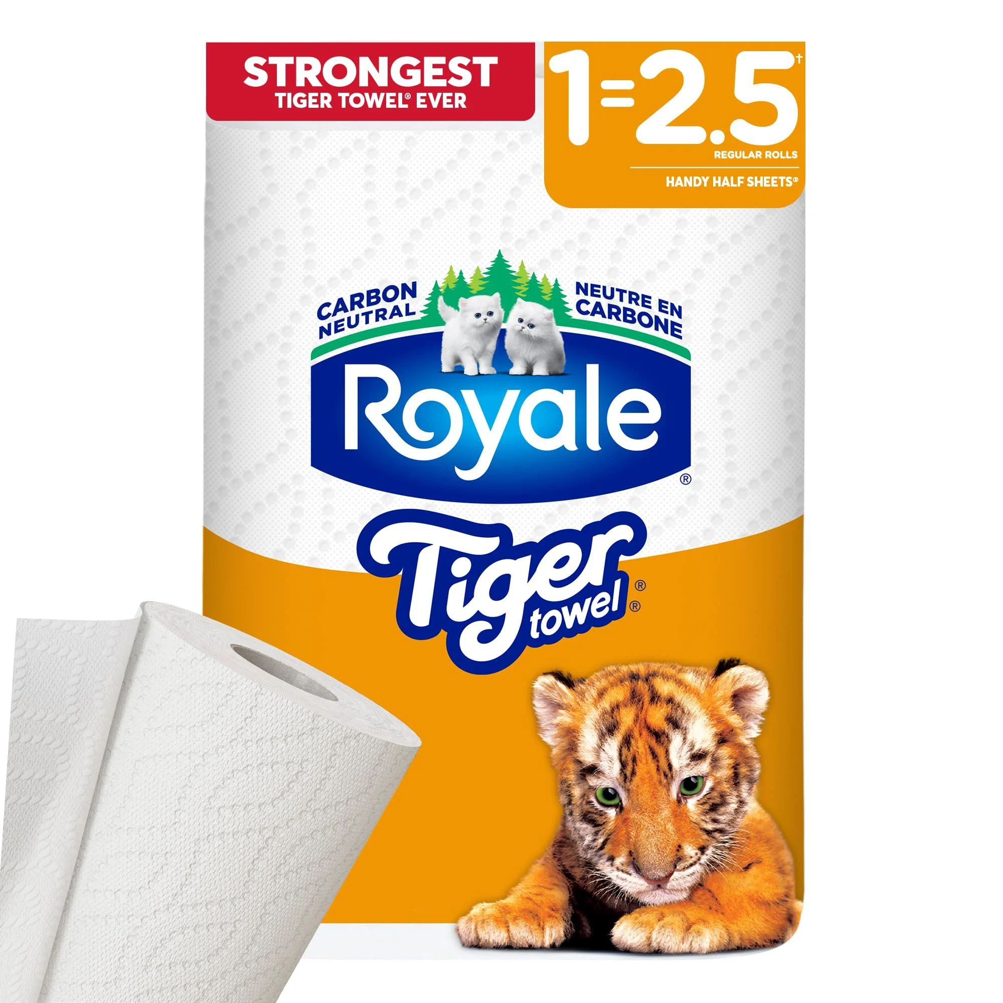 Royale Tiger Strong Paper Towel 1 Equal 2.5 Rolls 123 Sheets per Roll