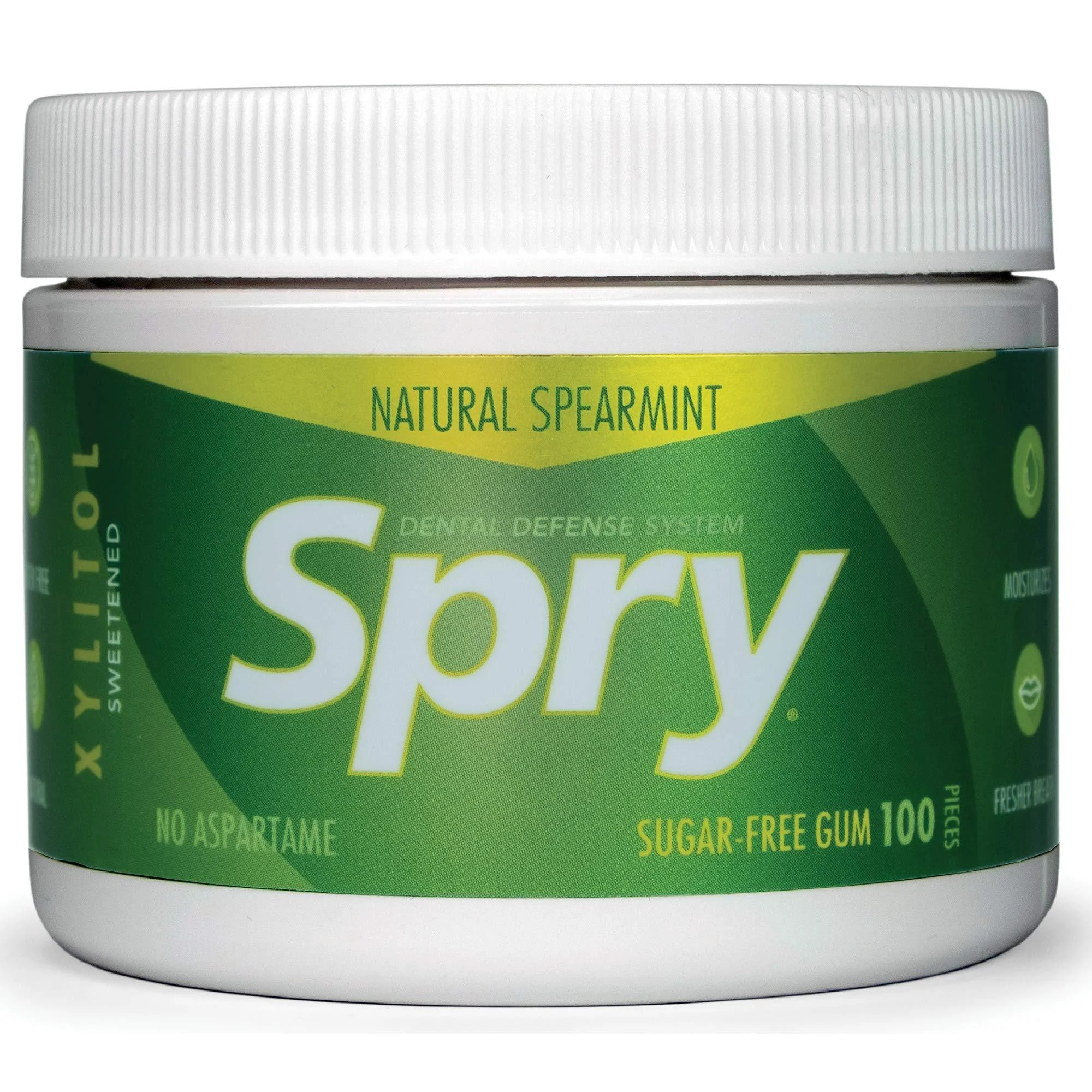 Xlear Spry Chewing Gum Spearmint Sugar Free 100 Count (108 g)
