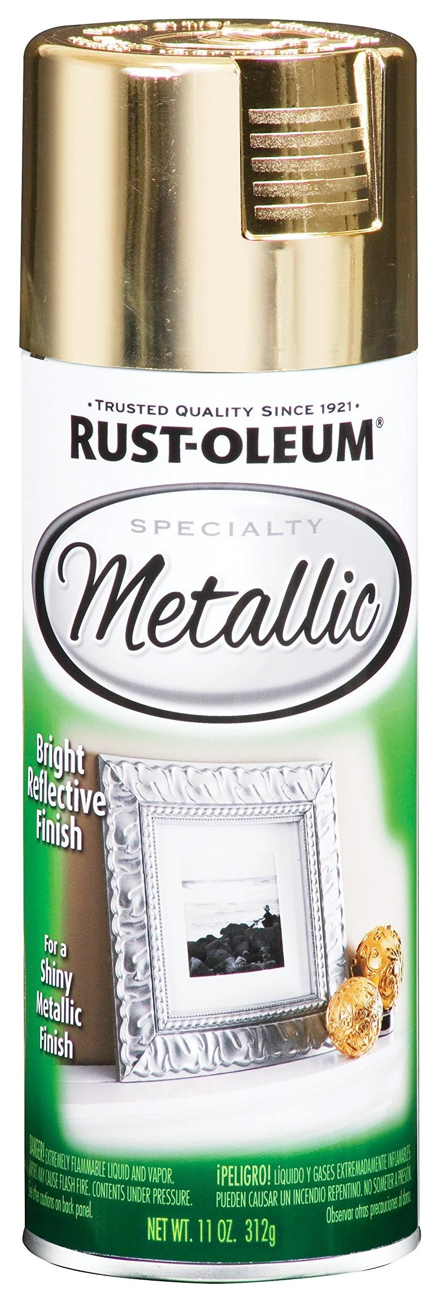Rust-Oleum 1910830 Specialty Metallic Leafing Spray Paint 11 Ounce (Pack of 1) Gold Gold 11 Ounce Spray