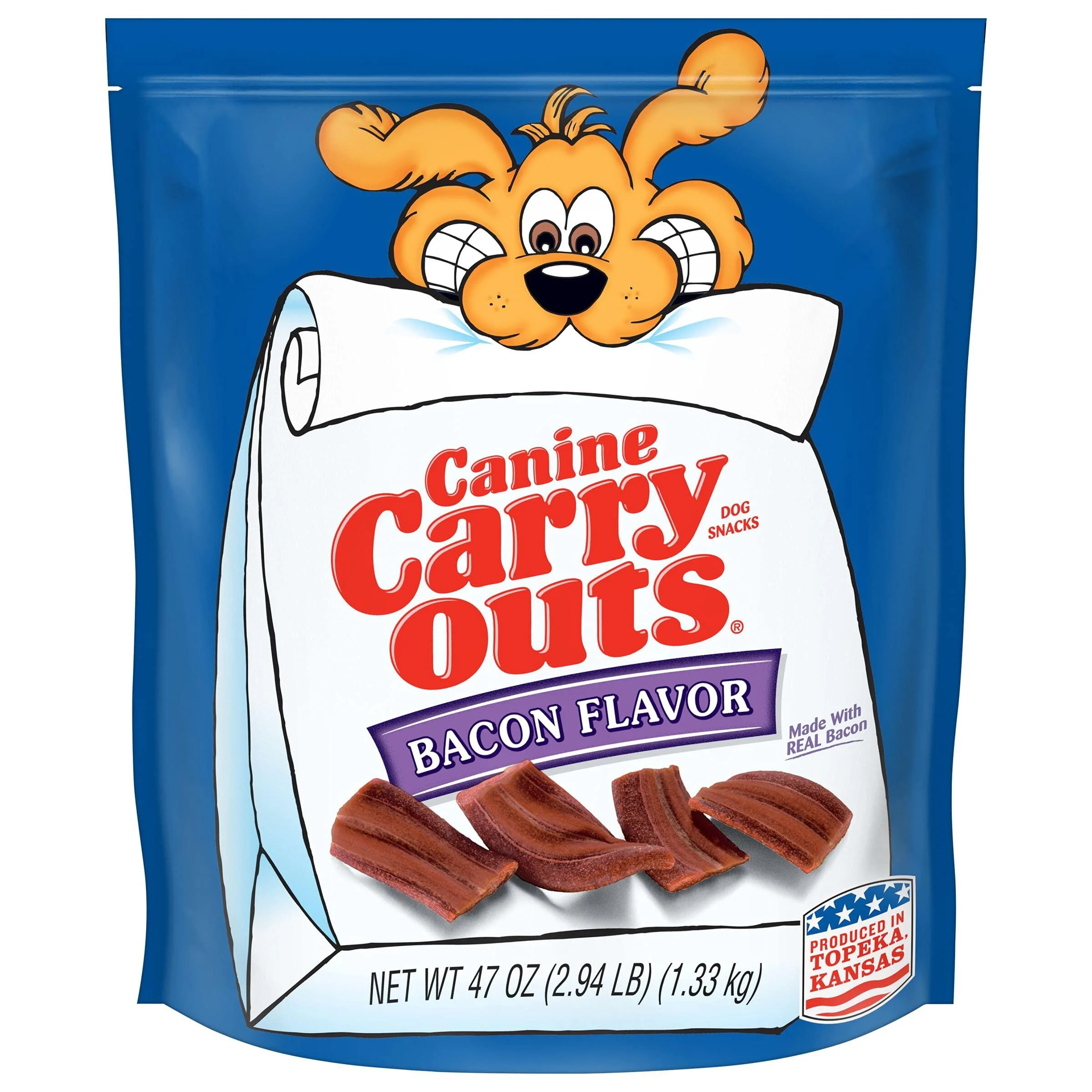 Canine Carry Outs Dog Treats Bacon 47 Ounce (Pack of 1)