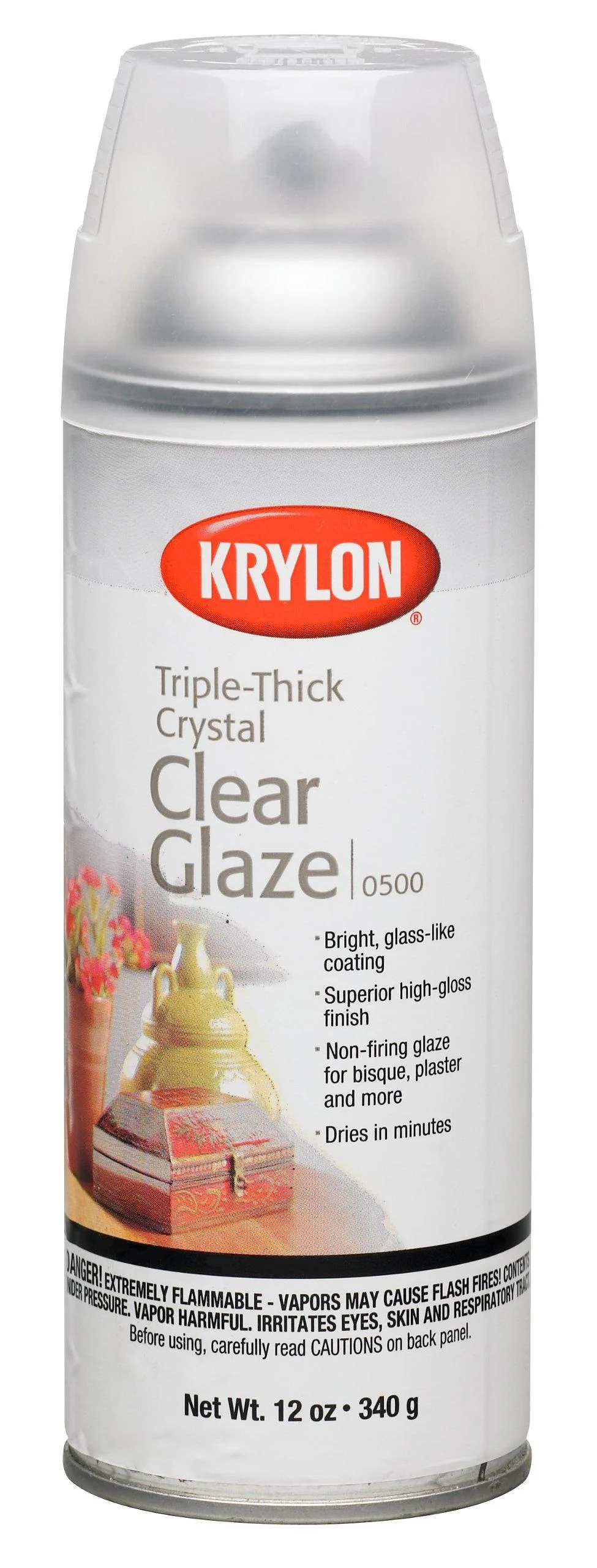 Krylon I00500A00 12-Ounce Triple Thick Clear Glaze Aerosol Spray High-Gloss High-Gloss 12 Ounce (Pack of 1) Triple Thick