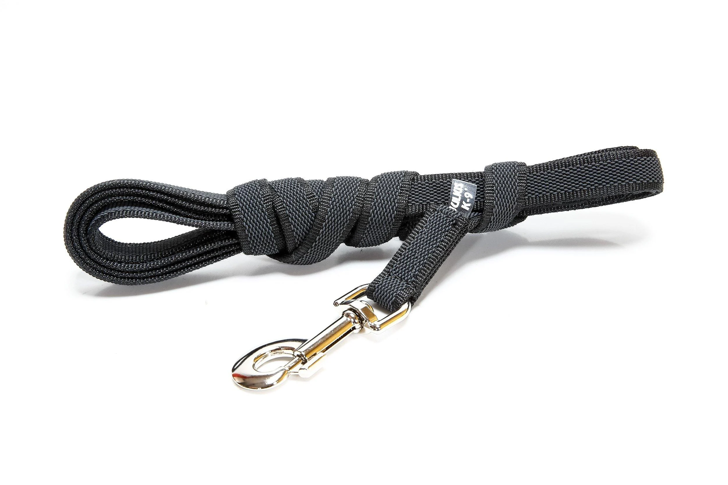 IDC Color & Gray rubberized leash 20 mm x 10 m with loop black-gray Black-gray 20 mm x 10 m (with loop)