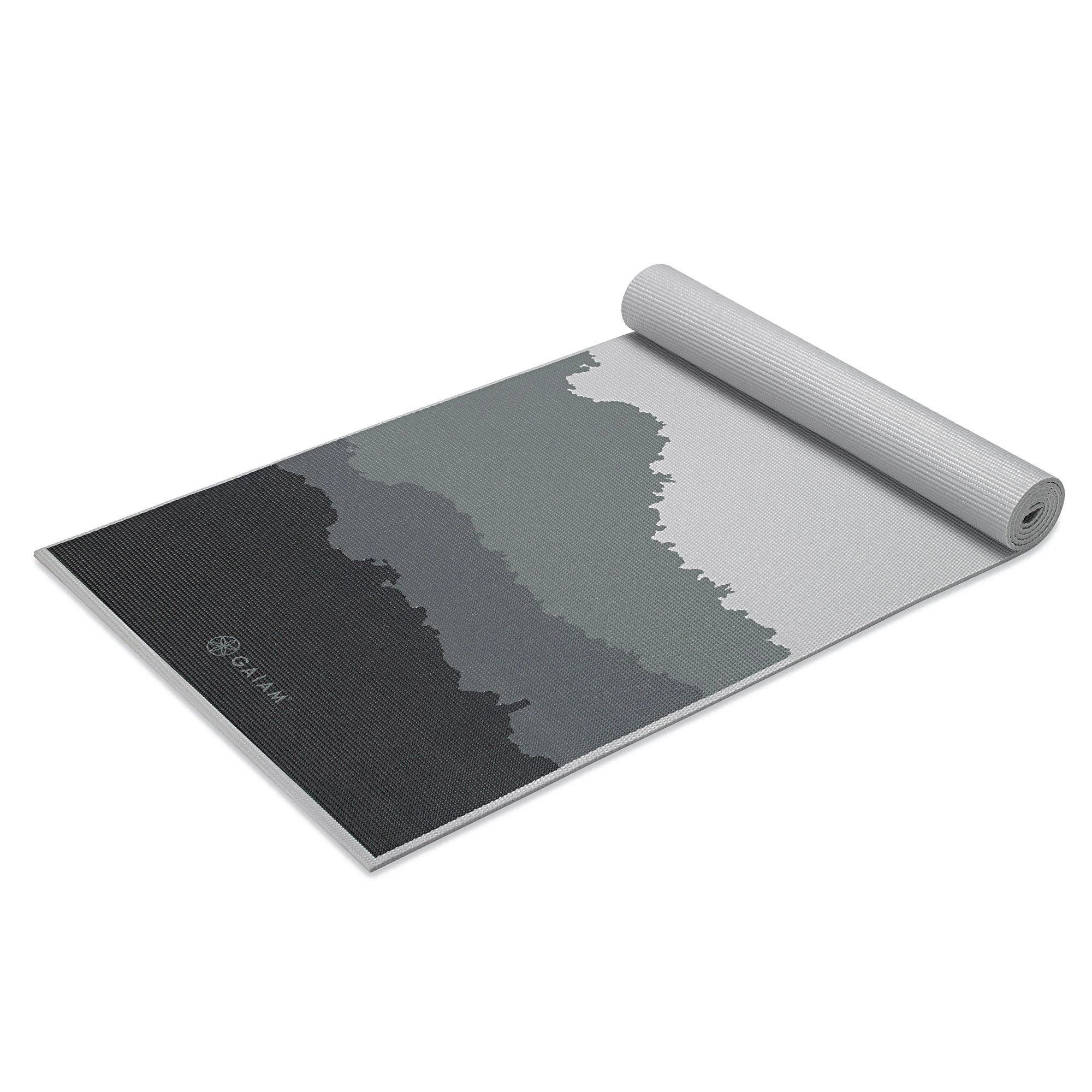 Gaiam Yoga Mat - Premium 6mm Print Extra Thick Non Slip Exercise & Fitness Mat for All Types of Yoga, Pilates & Floor Workouts (68"L x 24"W x 6mm Thick) Granite Mountains