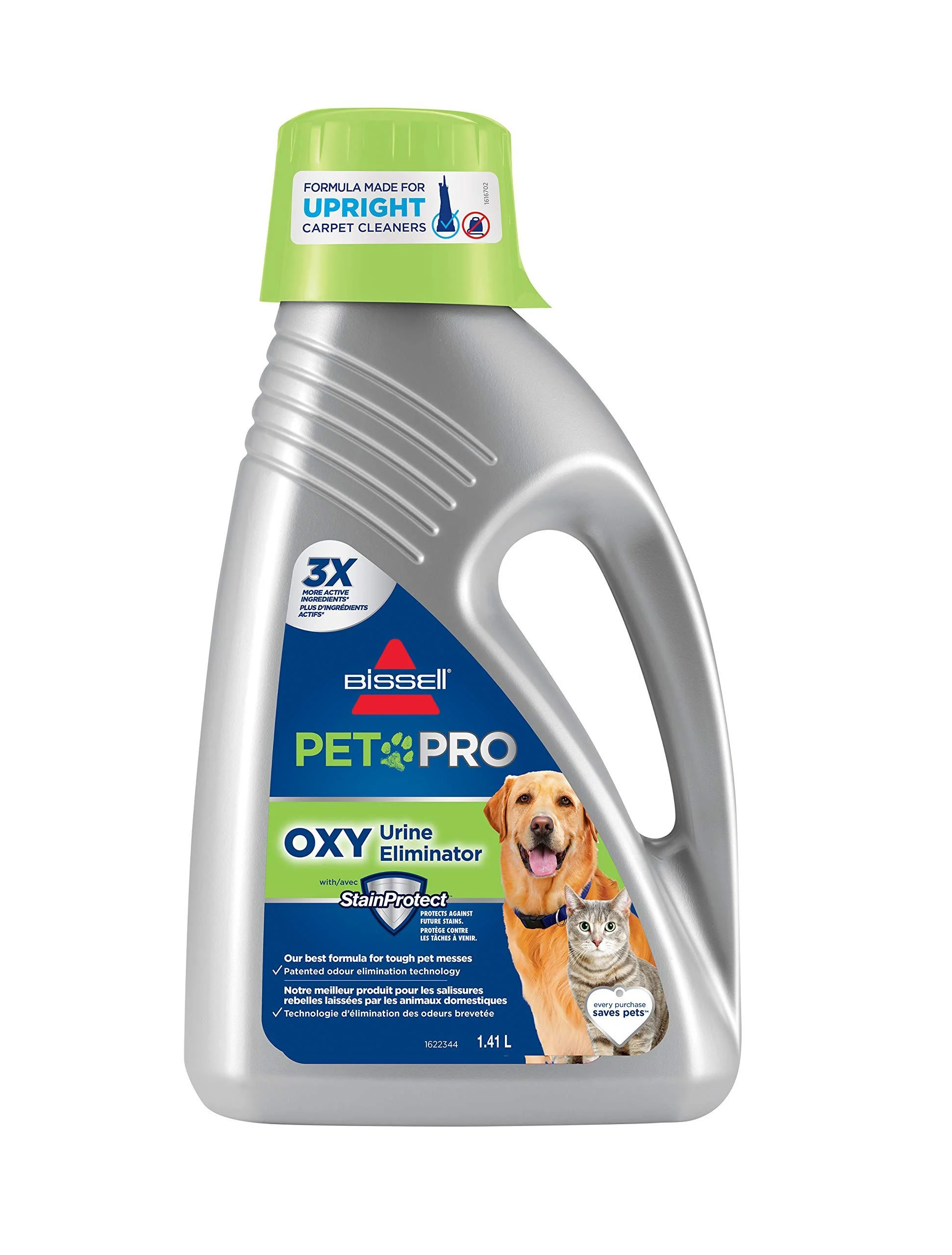 1990C Pet Urine Eliminator Formula for Upright Full Sized Deep Cleaners with OXY 48 oz - Bissell