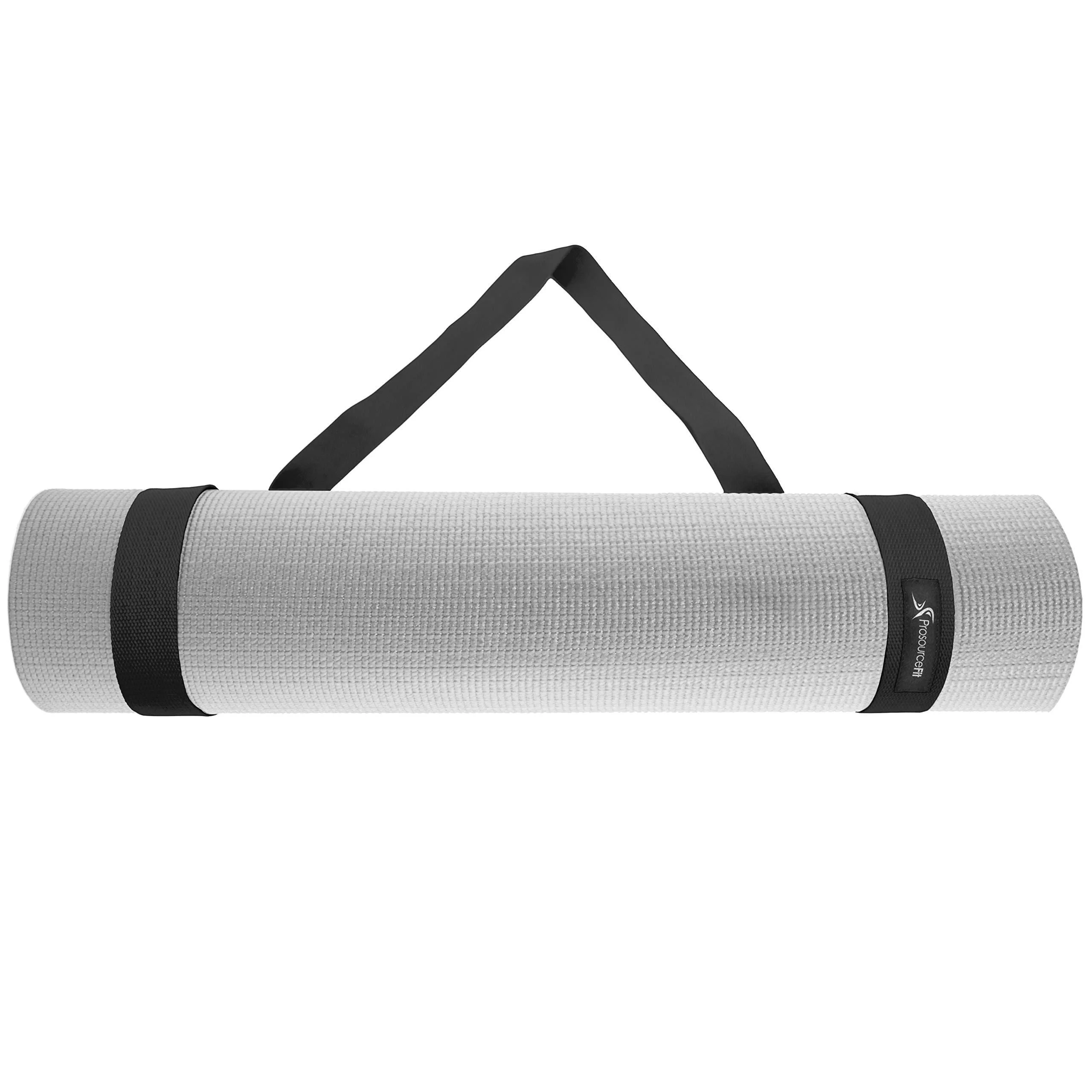 ProsourceFit Yoga Mat Carrying Sling, Easy Adjustable Carry Strap 152cm Long Cotton Black