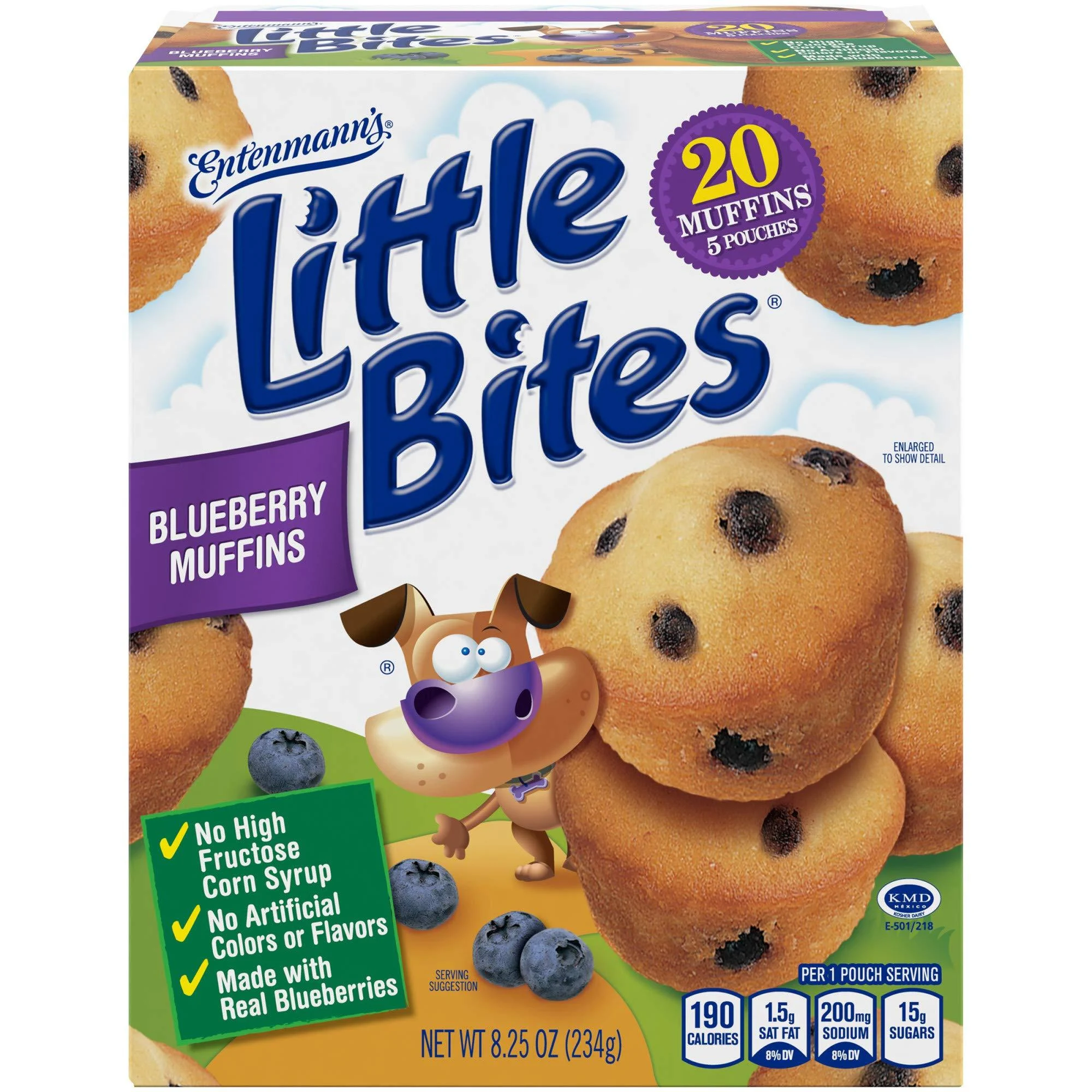 Entenmann's Little Bites Blueberry Mini Muffins made with Real Blueberries, 20 Count
