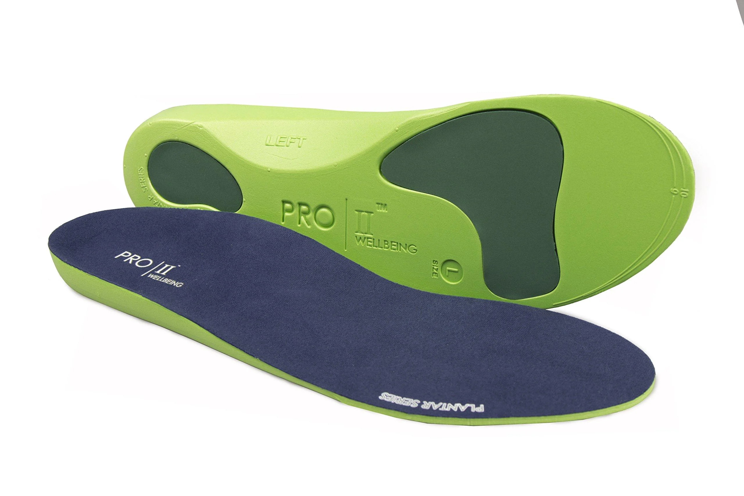 PRO 11 WELLBEING Plantar Series Orthotic Insoles for Plantar Fasciitis Knee Pain Back Pain Fallen Arches 4/4.5 UK Wide Blue