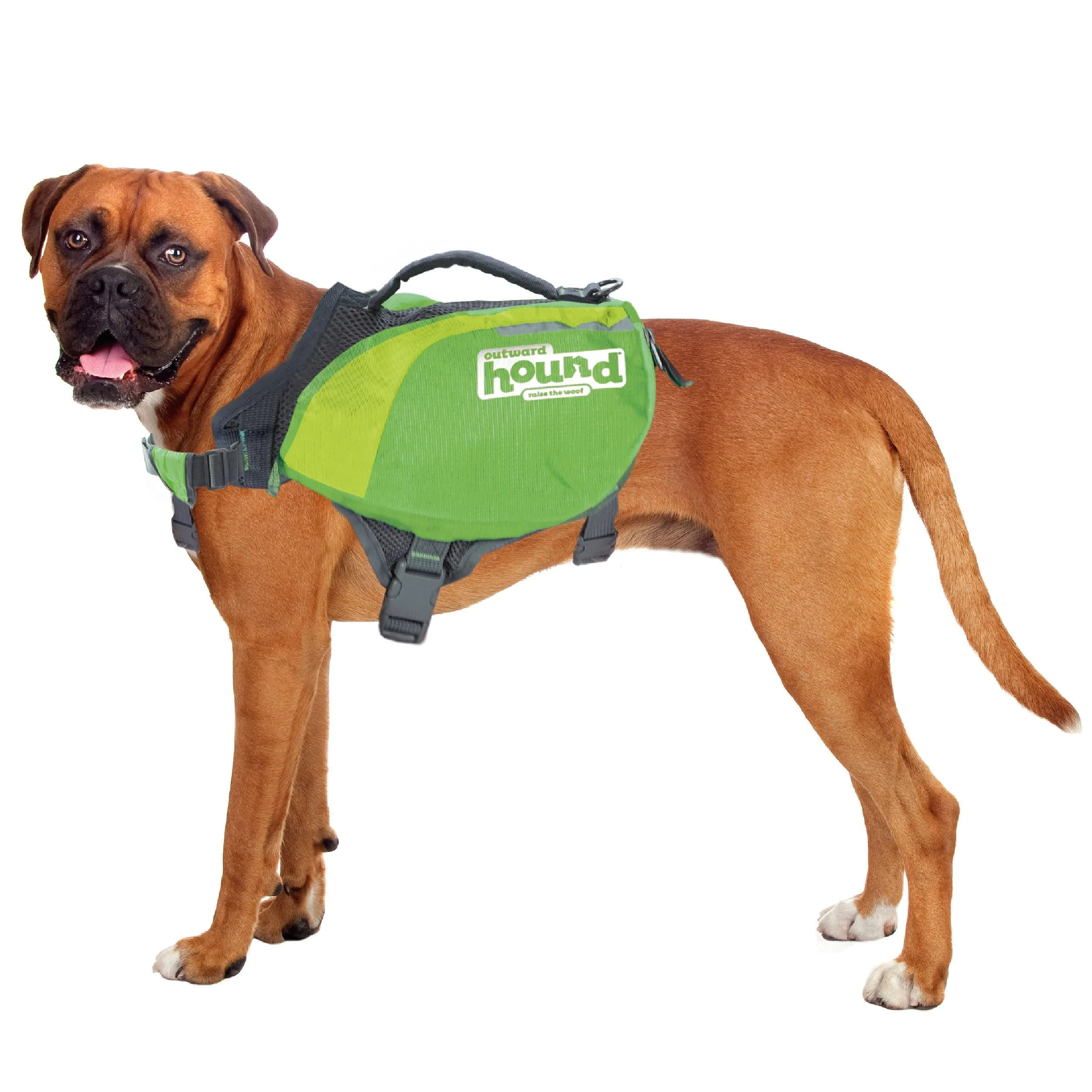 Outward Hound DayPak Green Dog Saddleback Backpack, Large Daypak Large Green