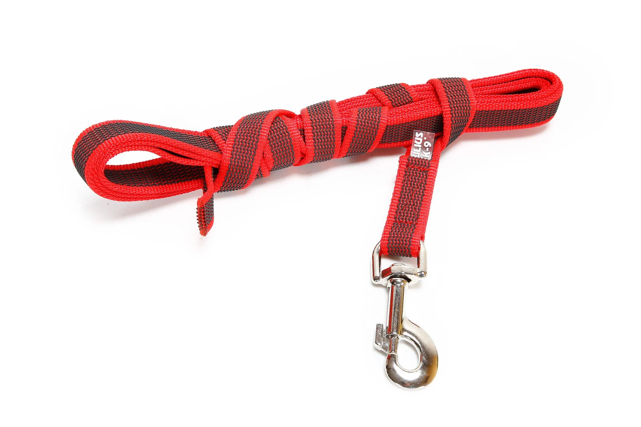 IDC Color & Gray rubberized leash 20 mm x 3 m without loop red-grey Red-grey 20 mm x 3 m (without loop)