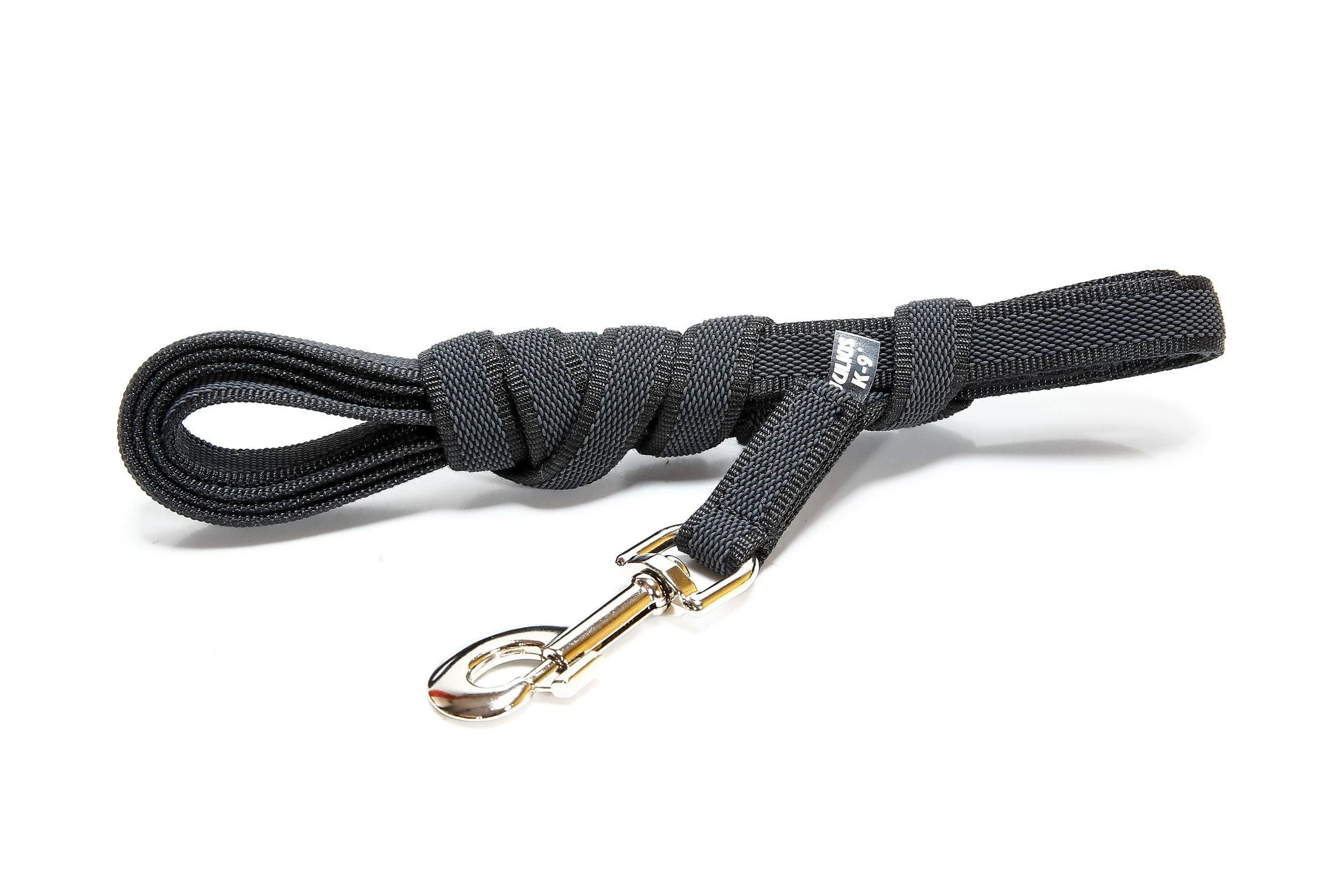 IDC Color & Gray rubberized leash 14 mm x 3 m without loop black-gray Black-gray 14 mm x 3 m (without loop)