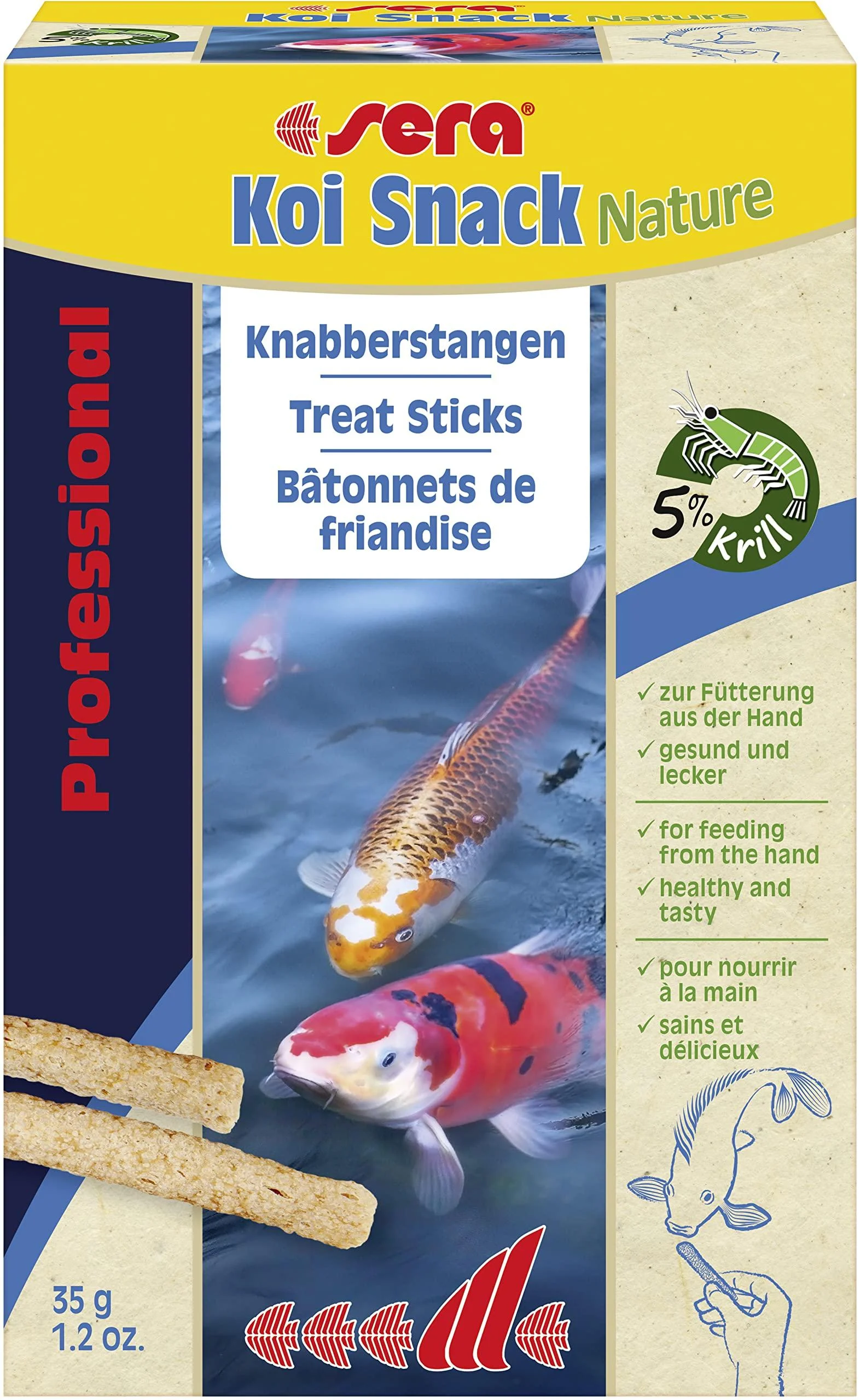 sera Koi Snack Nature 20 St (35 g) - Koi food - the snack for feeding by hand