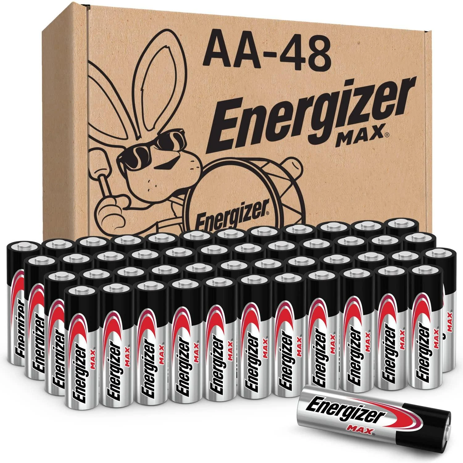 Energizer AA Batteries Max Double A Battery Alkaline 48 Count