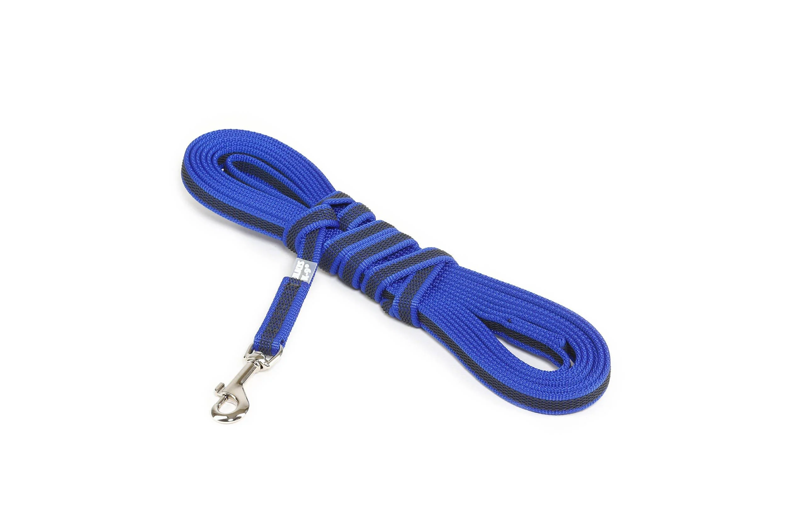 IDC Color & Gray rubberized leash 14 mm x 5 m with loop blue-grey Blue-grey 14 mm x 5 m (with loop)