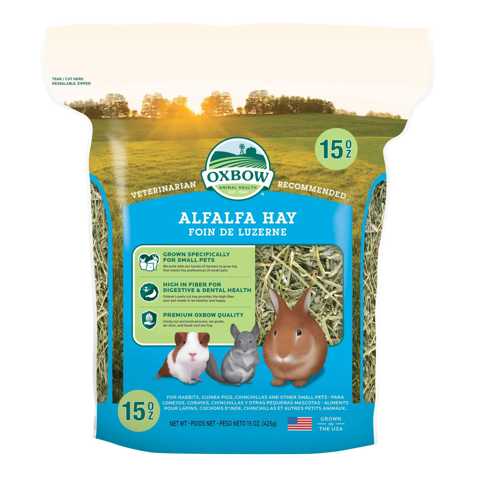 Oxbow Animal Health Alfalfa Hay 15 Ounce (Pack of 1)