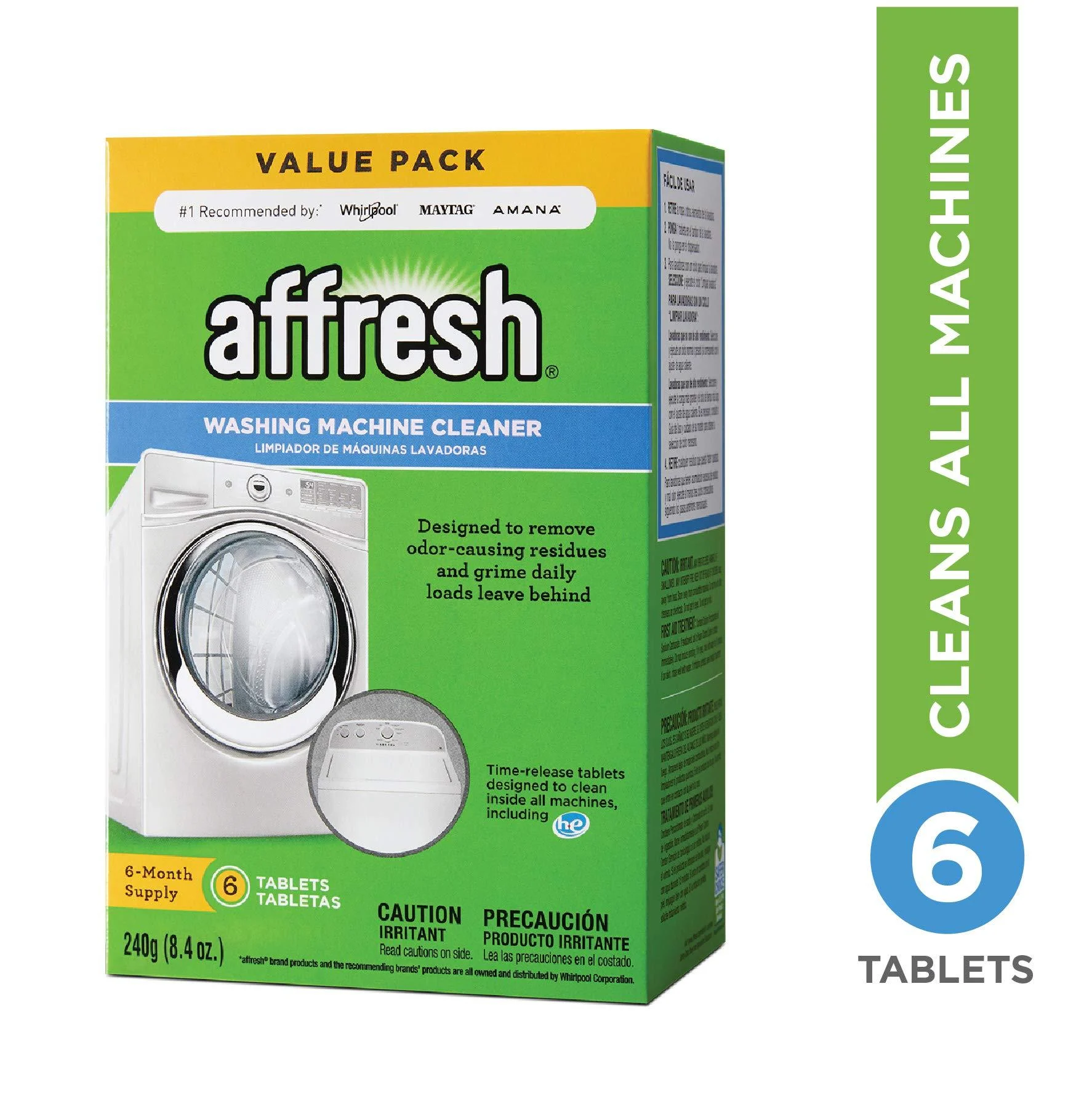 Affresh Washer Machine Cleaner, 6-Tablets, 8.4 oz