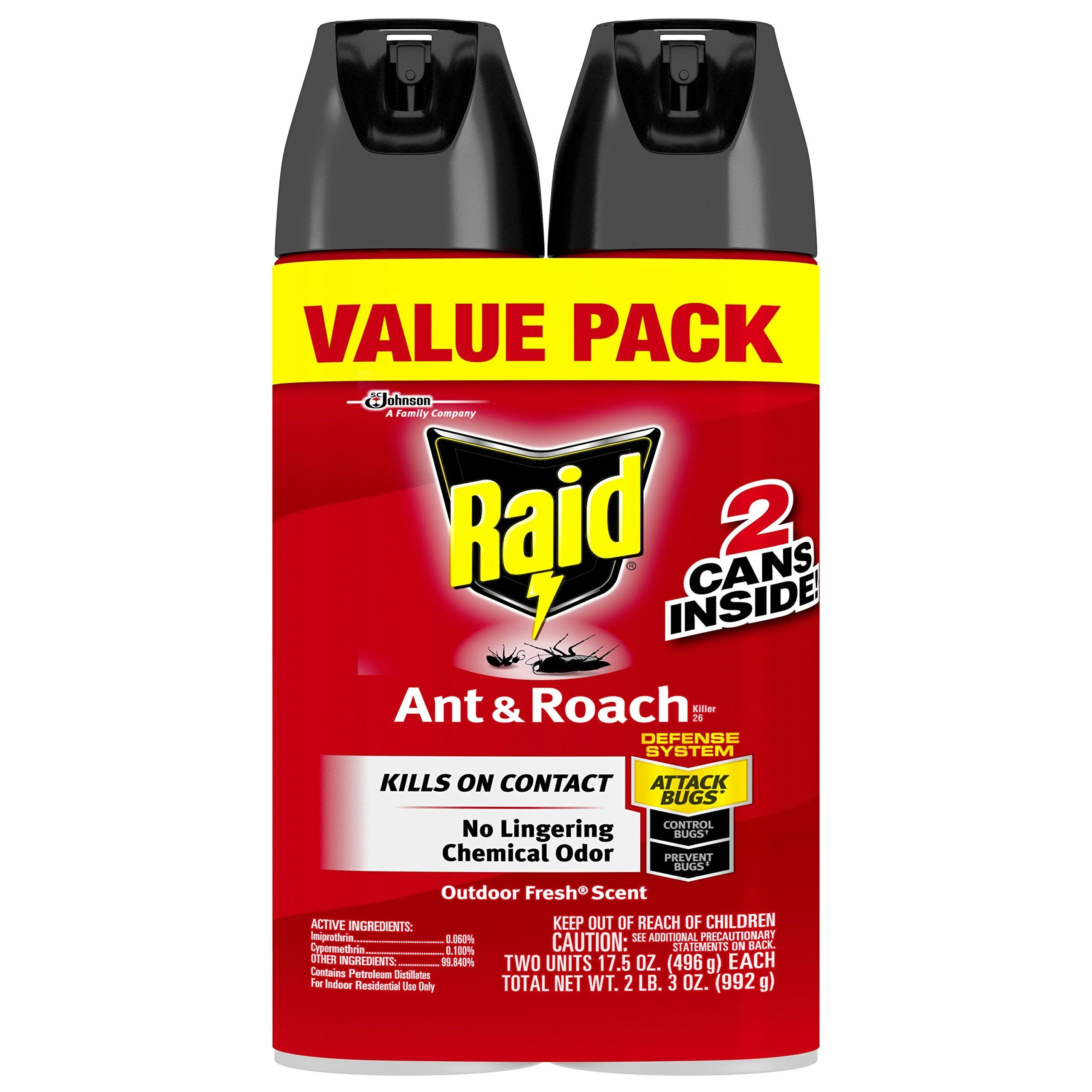 Raid Ant and Roach Outdoor Fresh Twin Pack 17.5 OZ (Pack - 2)