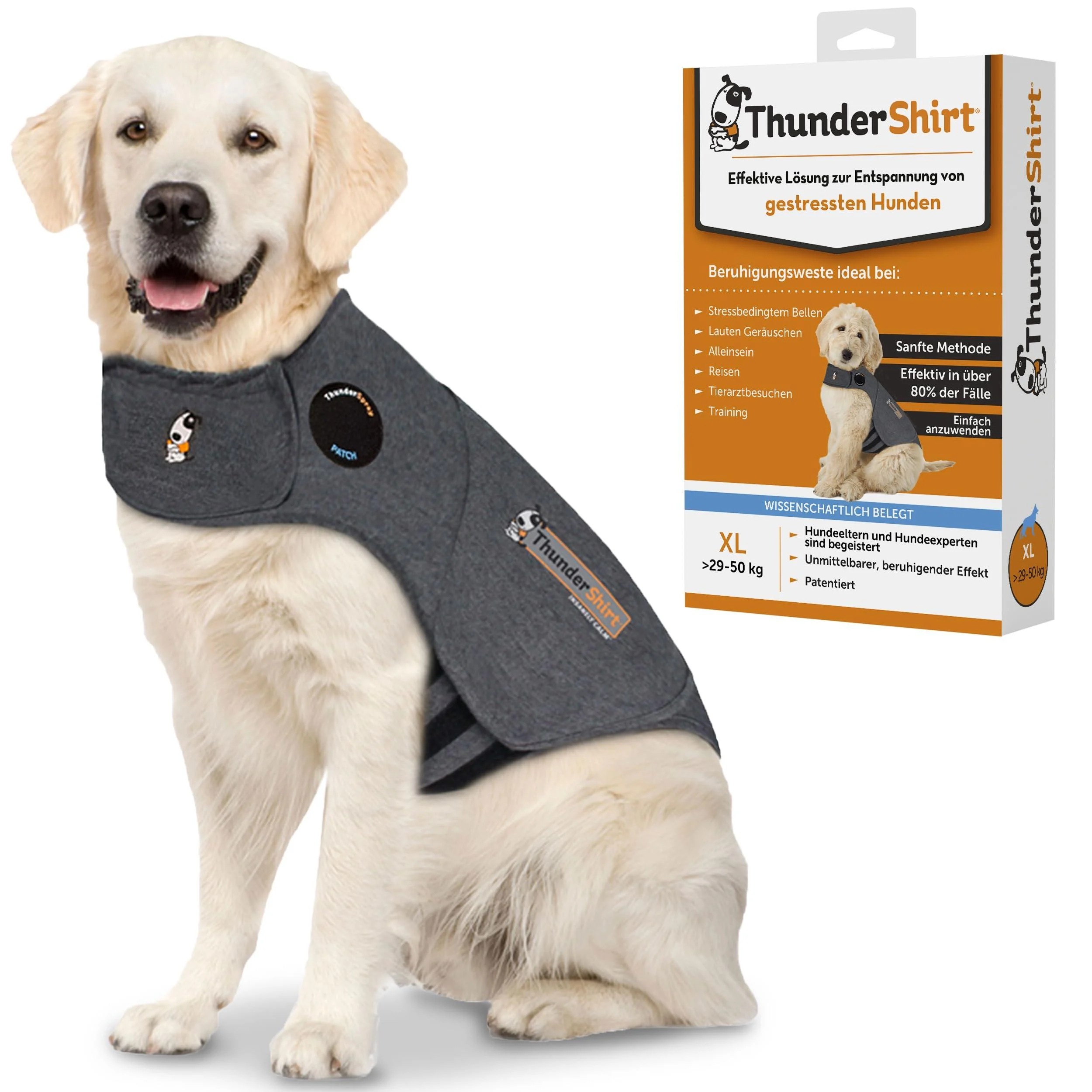 Thundershirt: Calming Vest for Dogs - Grey - Size XL XL Jacket Only