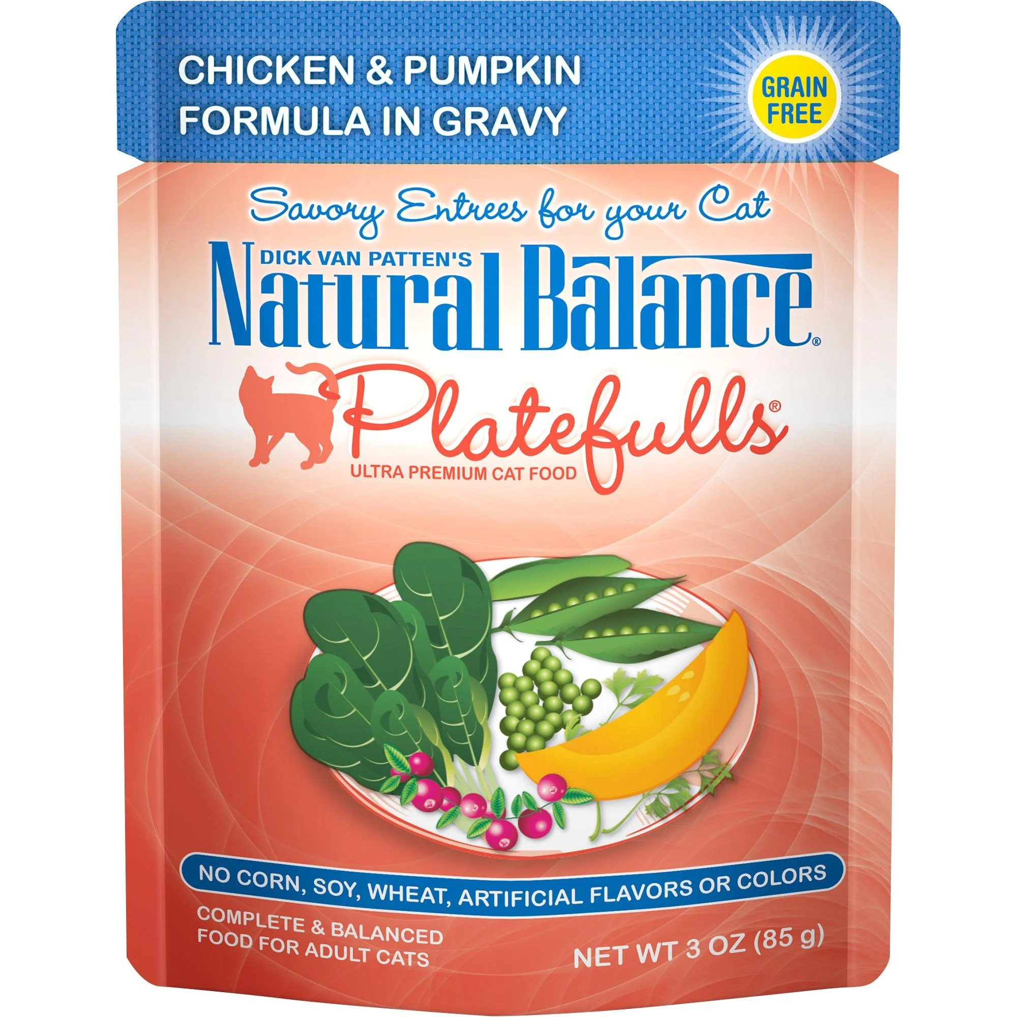 Natural Balance Wet Cat Platefulls 3 Ounce (Pack of 24) No artificial colors