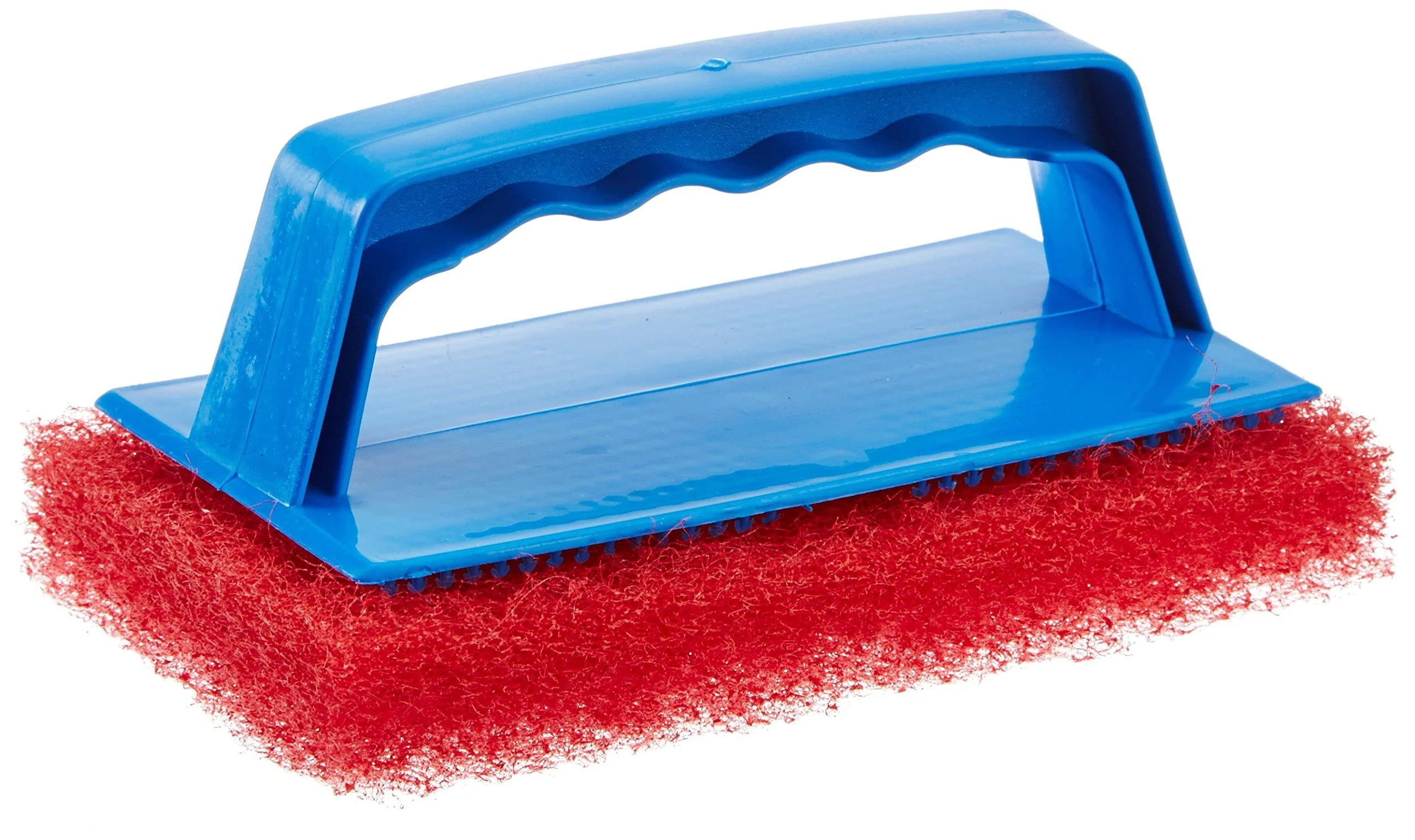 Star brite Scrub Pad with Handle - Choose from 3 Different Textures Medium Red
