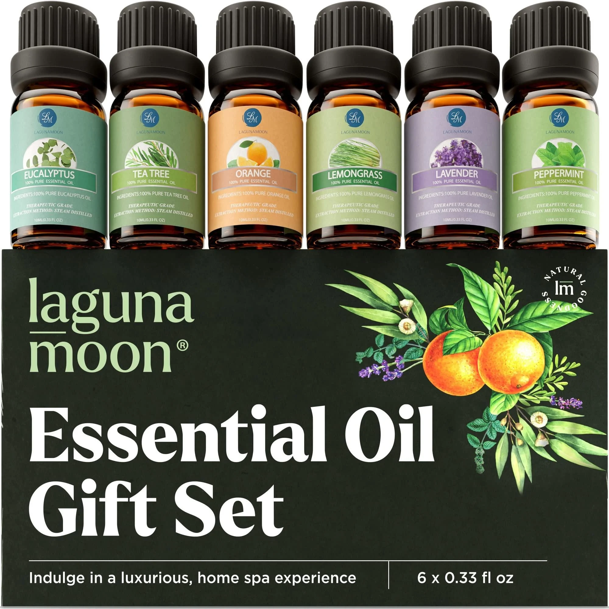 Laguna Moon Essential Oil Gift Set - 6 glass bottles - 10ml