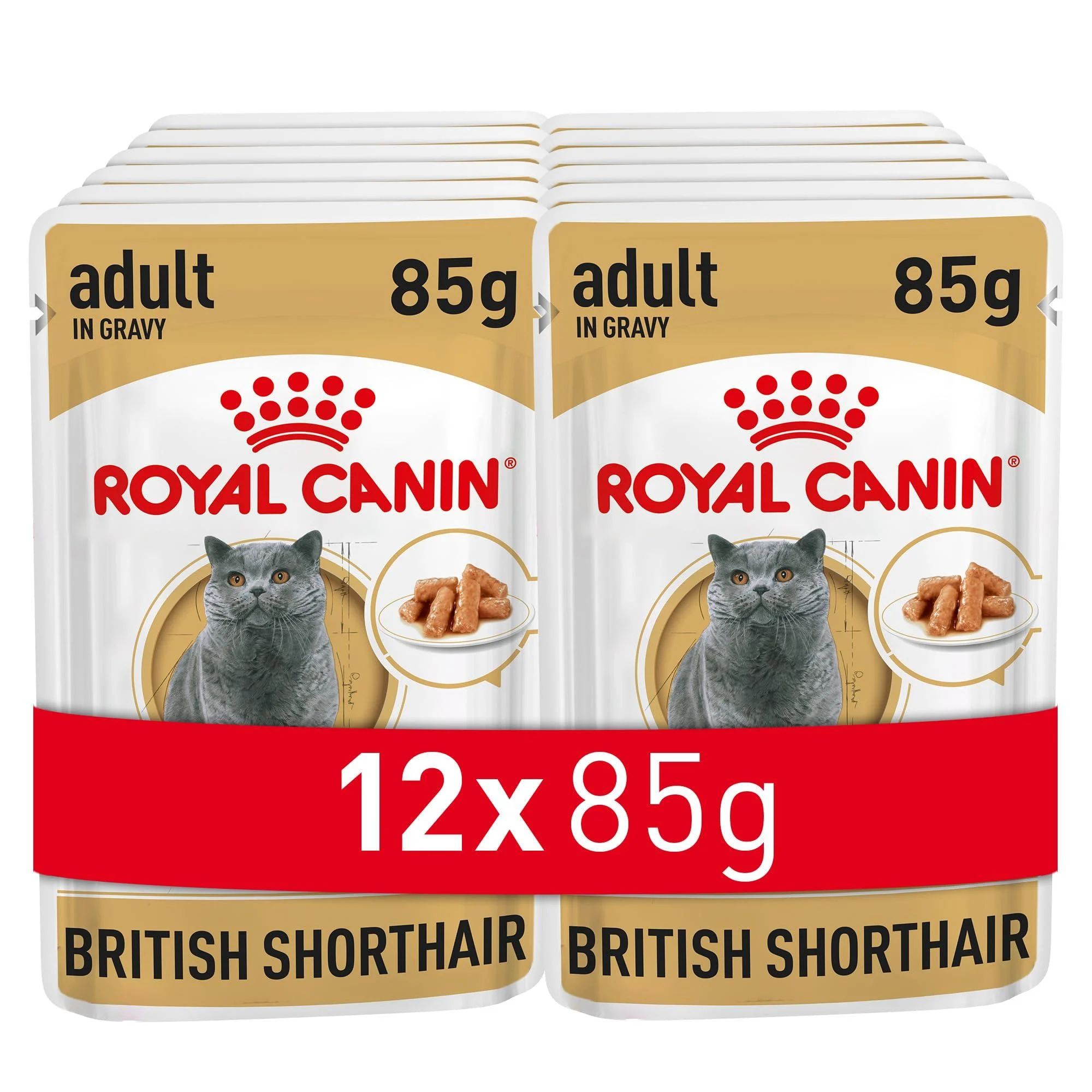 Royal Canin British Shorthair Wet Cat Food 85 g (Pack of 12)