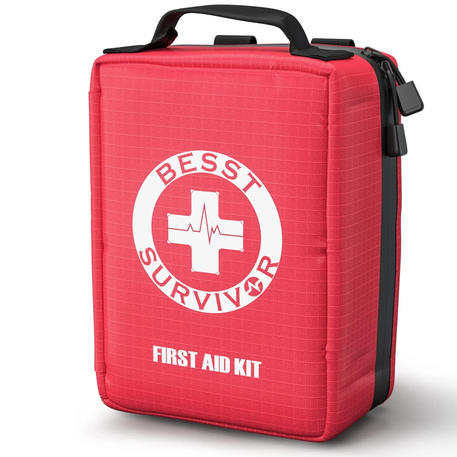 ?2022 Upgrade?Compact First Aid Kit with Tourniquet - Labelled Compartments Molle System Trauma Kits -Emergency Rescue Kits with Elastic Bandage,Trauma Pad,Ice Pack, ect. -161 Pieces Set Medium