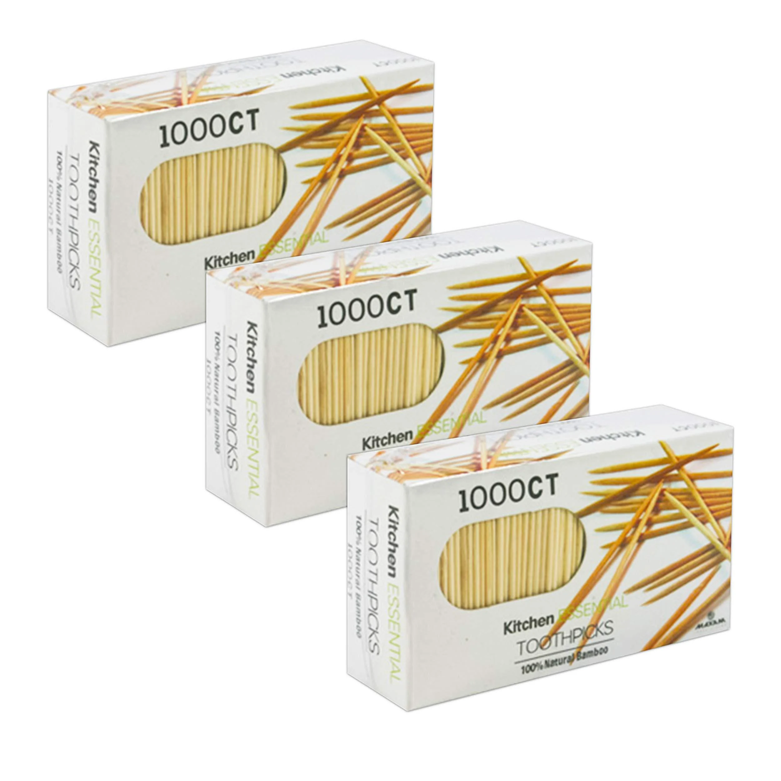 100% Natural Bamboo Toothpicks Kitchen Essential (3000 Count)