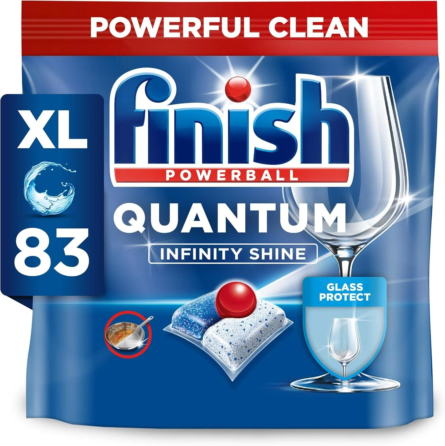Finish Quantum Infinity Shine dishwasher tablets |Variant: Regular |Size: a total of 83 dishwasher tabs |For sparkling cleaning the first time 83 pieces (1 Pack)