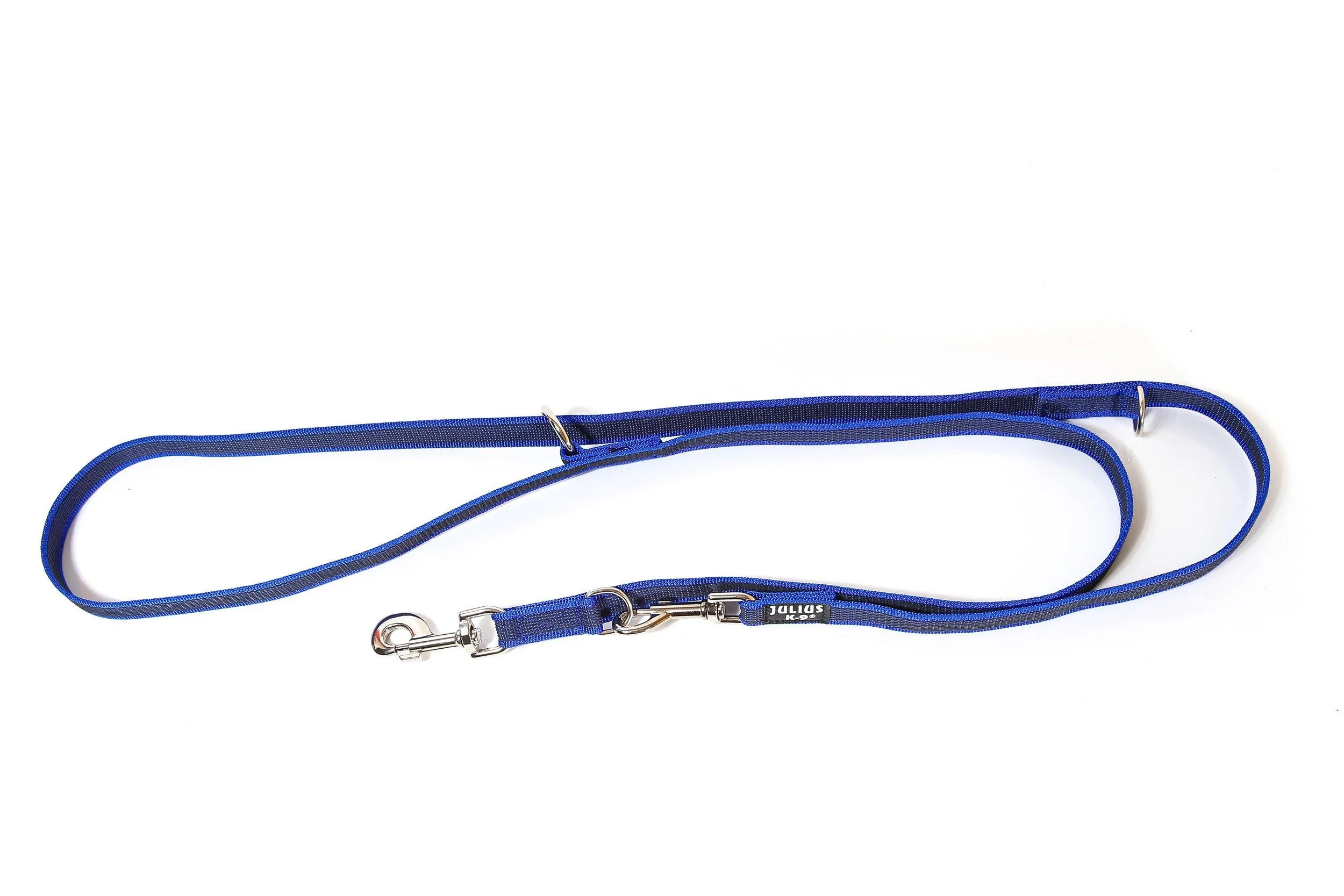 IDC Color & Gray adjustable leash with double snap hook 20 mm x 2.2 m blue-grey Blue-grey 20 mm x 2.2 m