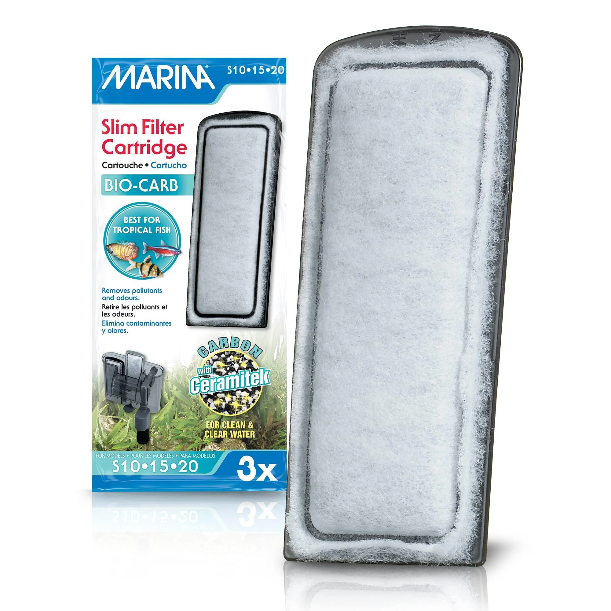 Marina Slim Filter Carbon Plus Ceramic Cartridge Bio-Carb Filter
