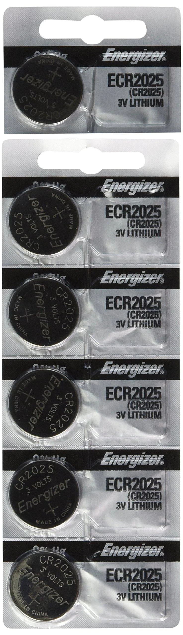 6 Energizer CR2025 Ltihuim Batteries