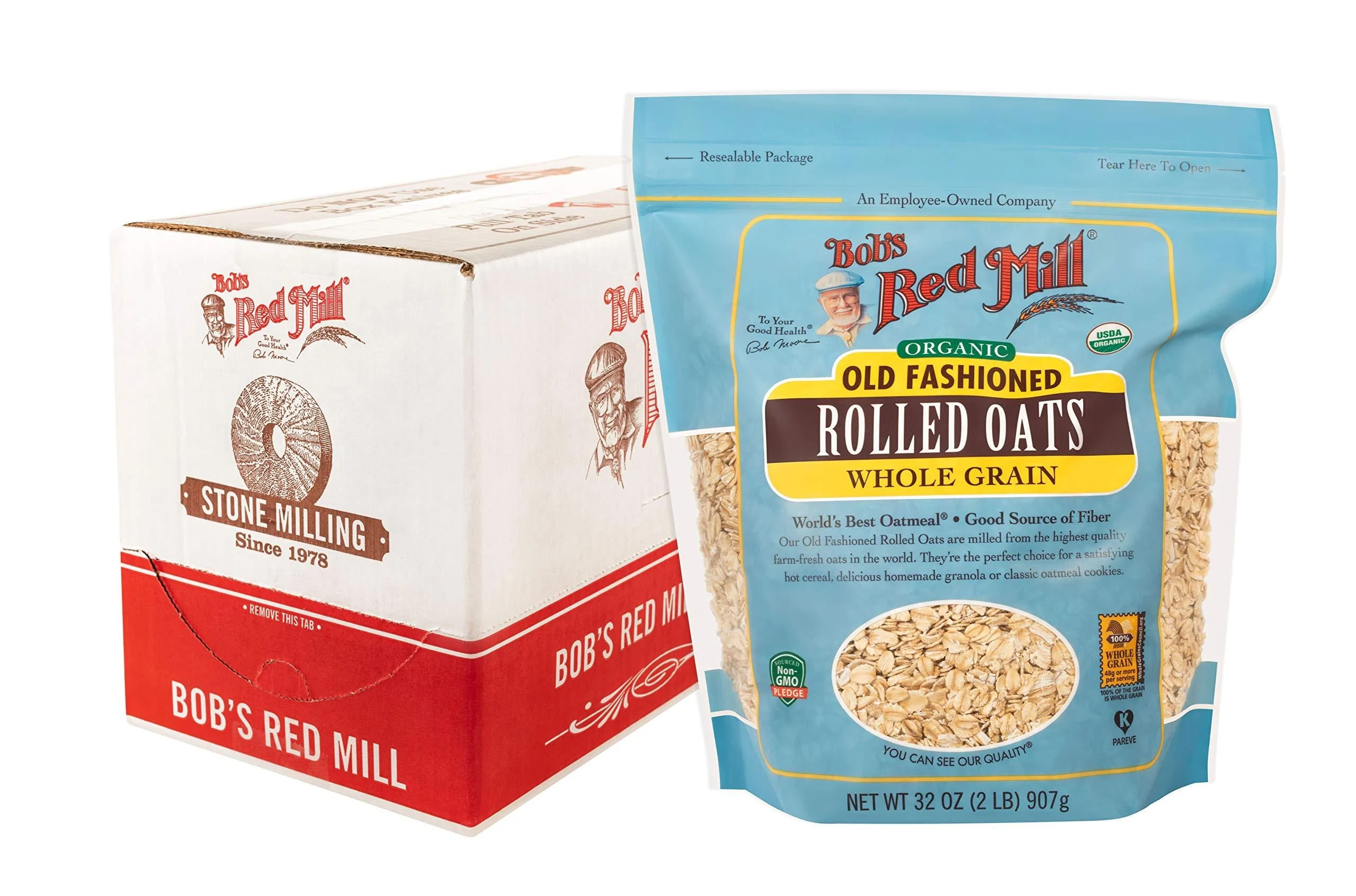 Bob's Red Mill Organic Old Fashioned Rolled Oats Whole Grain 32 oz (907 g)