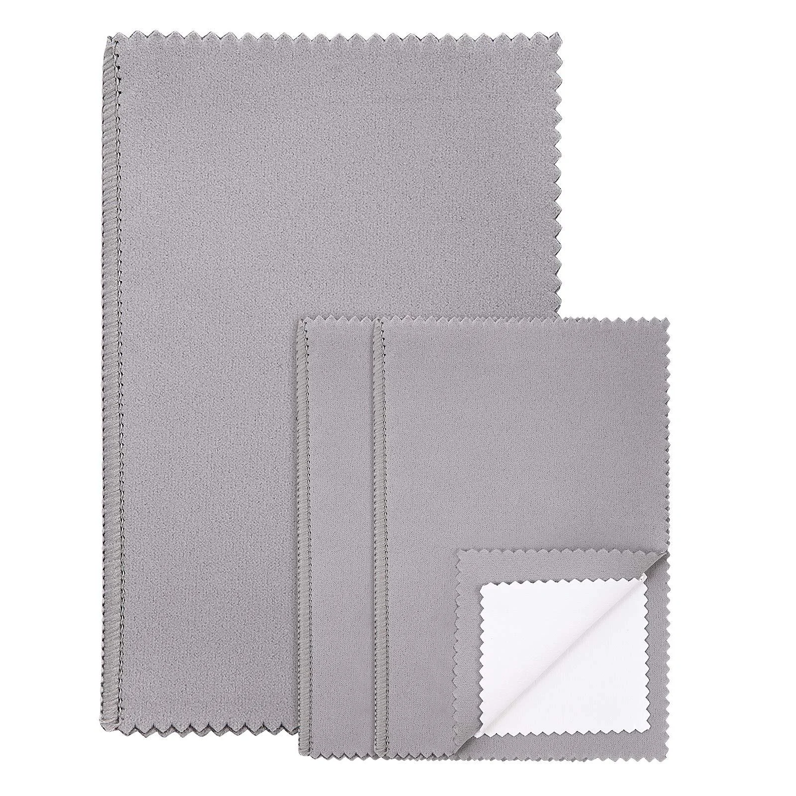 3 Pack Silver Polishing Cleaning Cloth Keeps Jewelry Clean and Shiny.(1 Pack10'' x 12''+2 Pack 6'' x 8'') - EXK