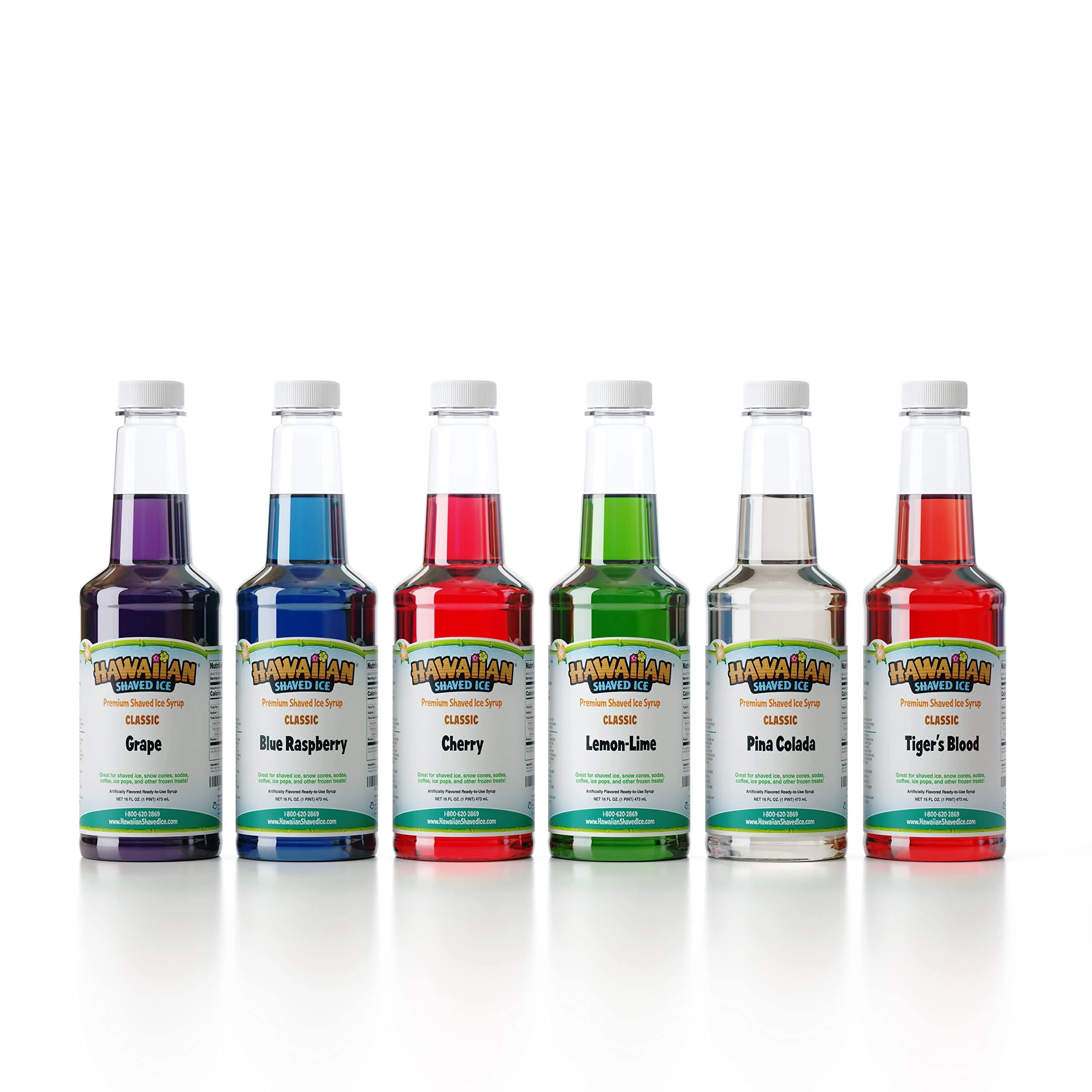 Hawaiian Shaved Ice Syrup 16 Fl Oz 6 Pack 16 Fl Oz (Pack of 6)