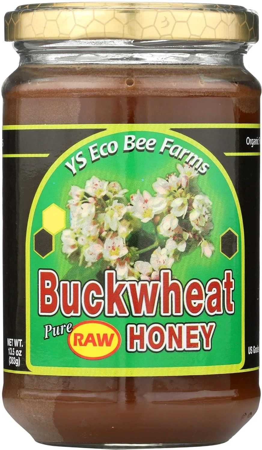 YS BEE FARMS Raw Buckwheat Honey, 13.5 OZ - Y.S. Eco Bee Farms