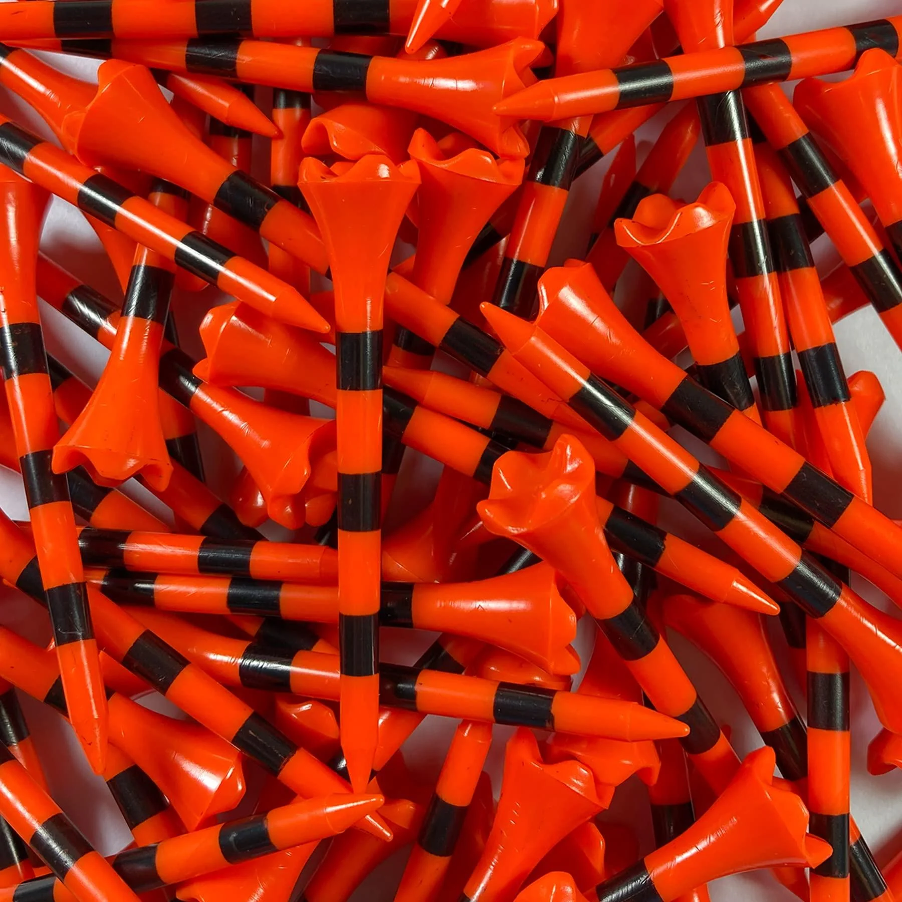 2-3/4" Pride Performance Golf Tee Striped 100 Count Citrus Orange