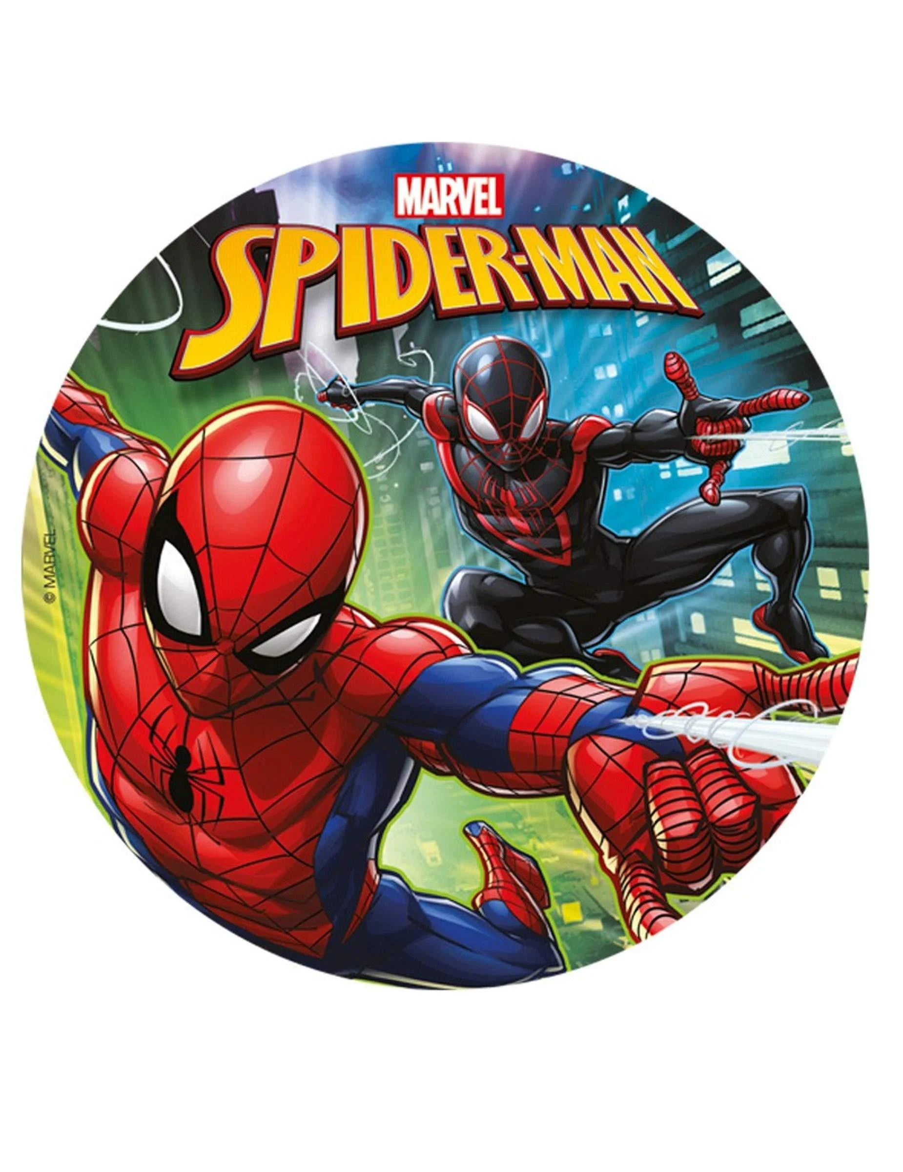 Spiderman Edible Image Cake Topper Sugar Disc 8 " - DEKORA