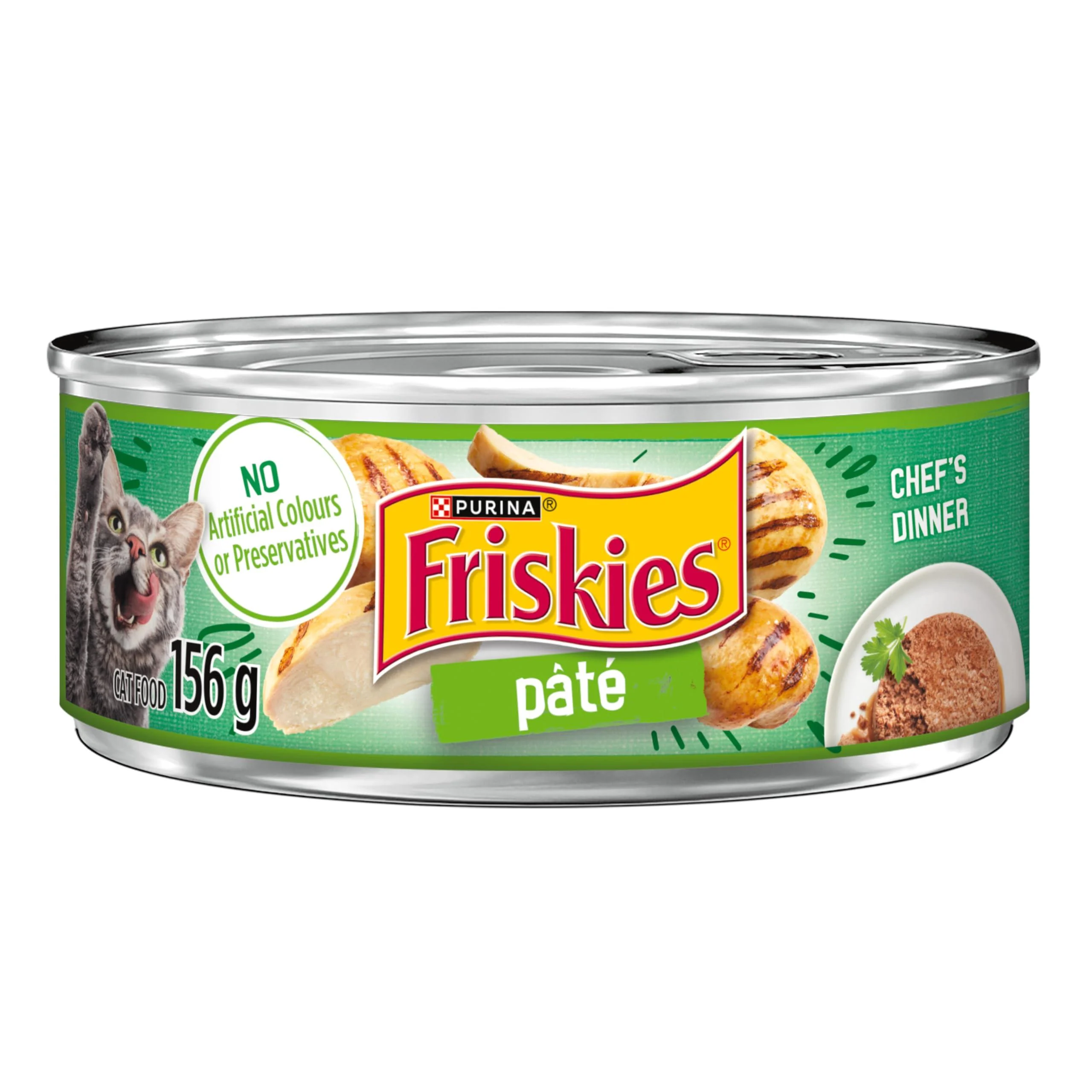 Friskies Chef's Dinner Wet Cat Food Pate - 156 g Can (24 Pack)