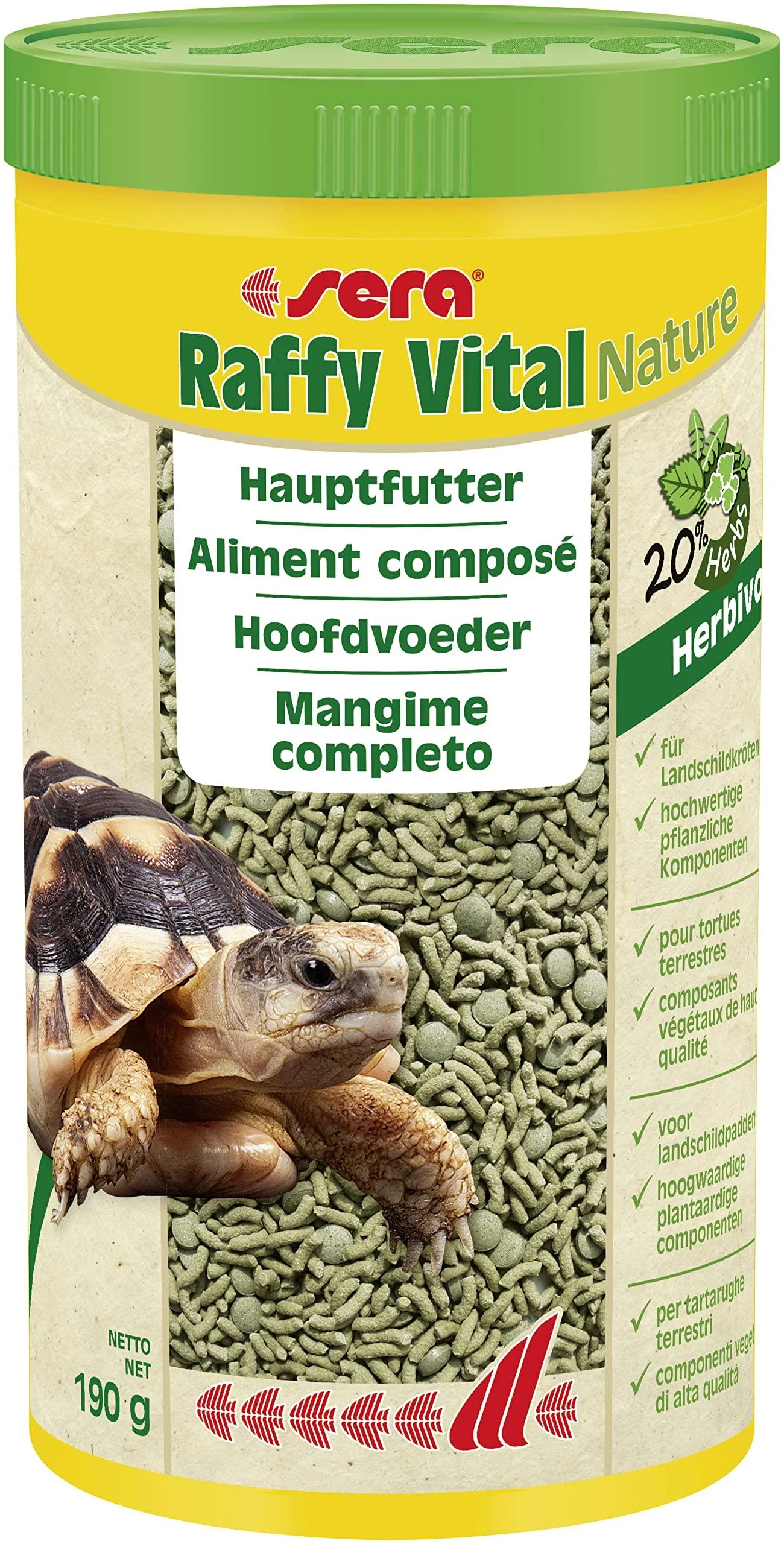 Sera Raffy Vital 1834 - Tasty herbal variety for herbivorous reptiles 1 l (1 pack)