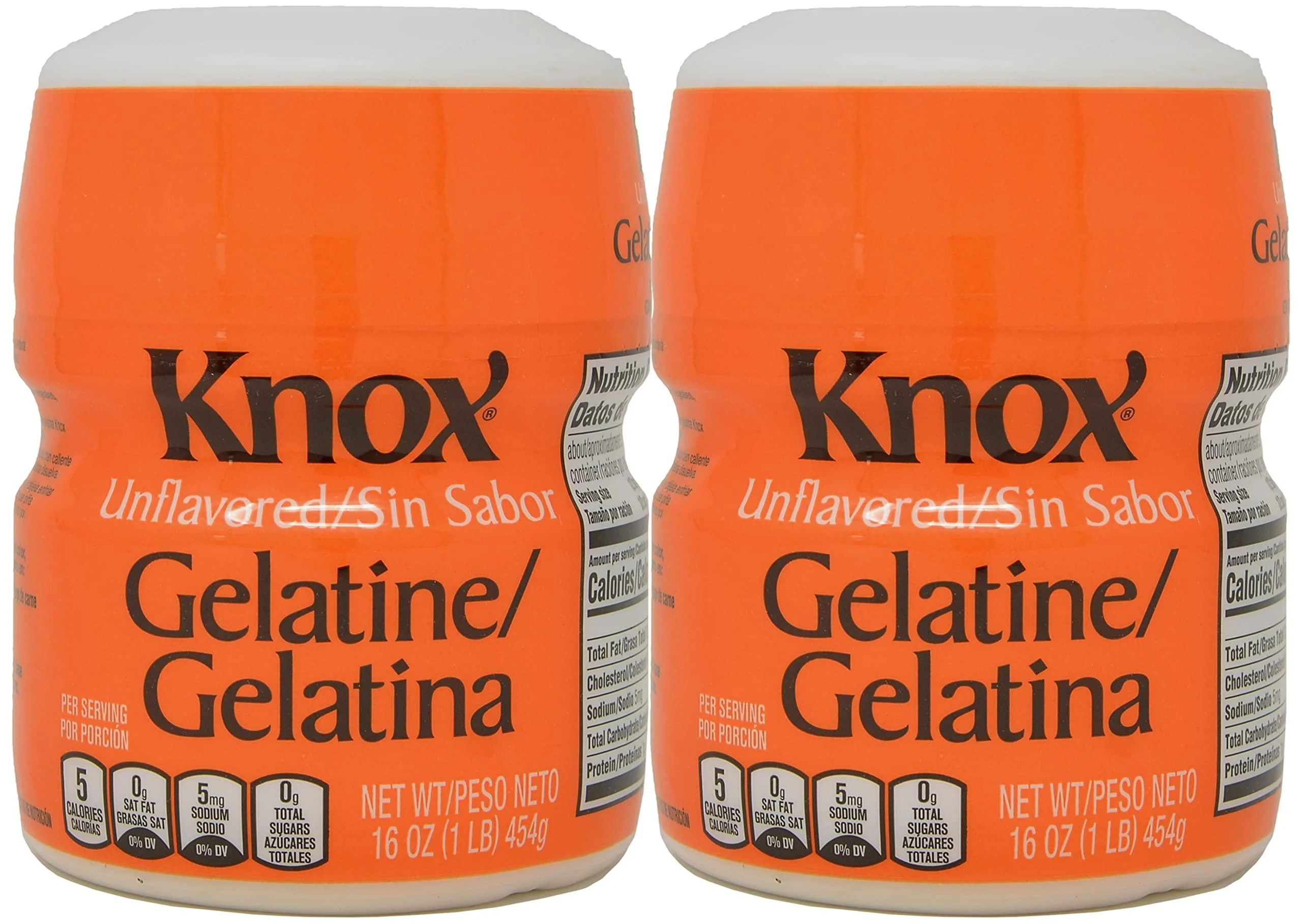 Knox Unflavored Gelatin Duel Pack (2 ct Pack, 16 oz Canisters)