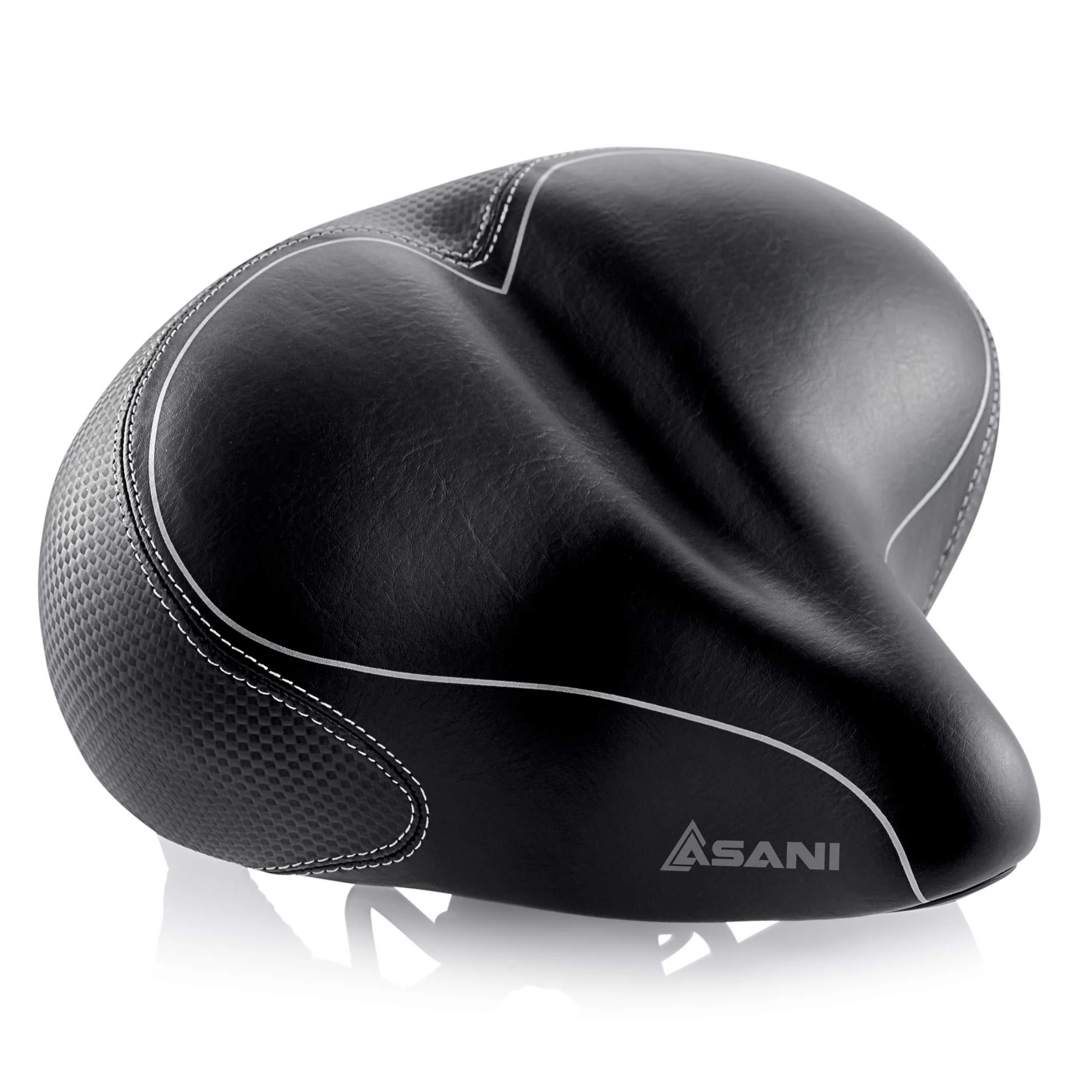 Oversized Comfort Bike Seat | Most Comfortable Replacement Bicycle Saddle for Cycling | Universal Fit for Outdoor Exercise Bikes & Indoor Spin Bikes - Asani