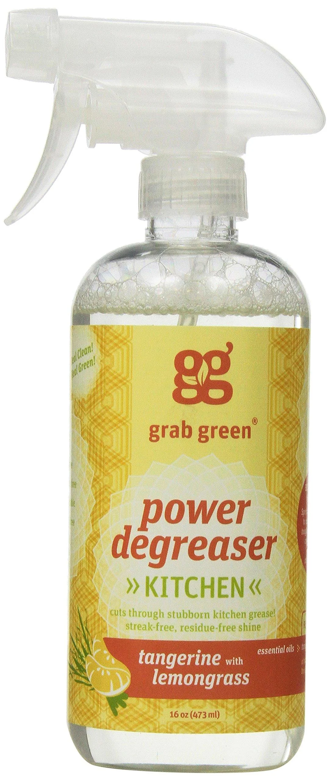 Grab Green Kitchen Power Degreaser Tangerine with Lemongrass 16 oz (473 ml)