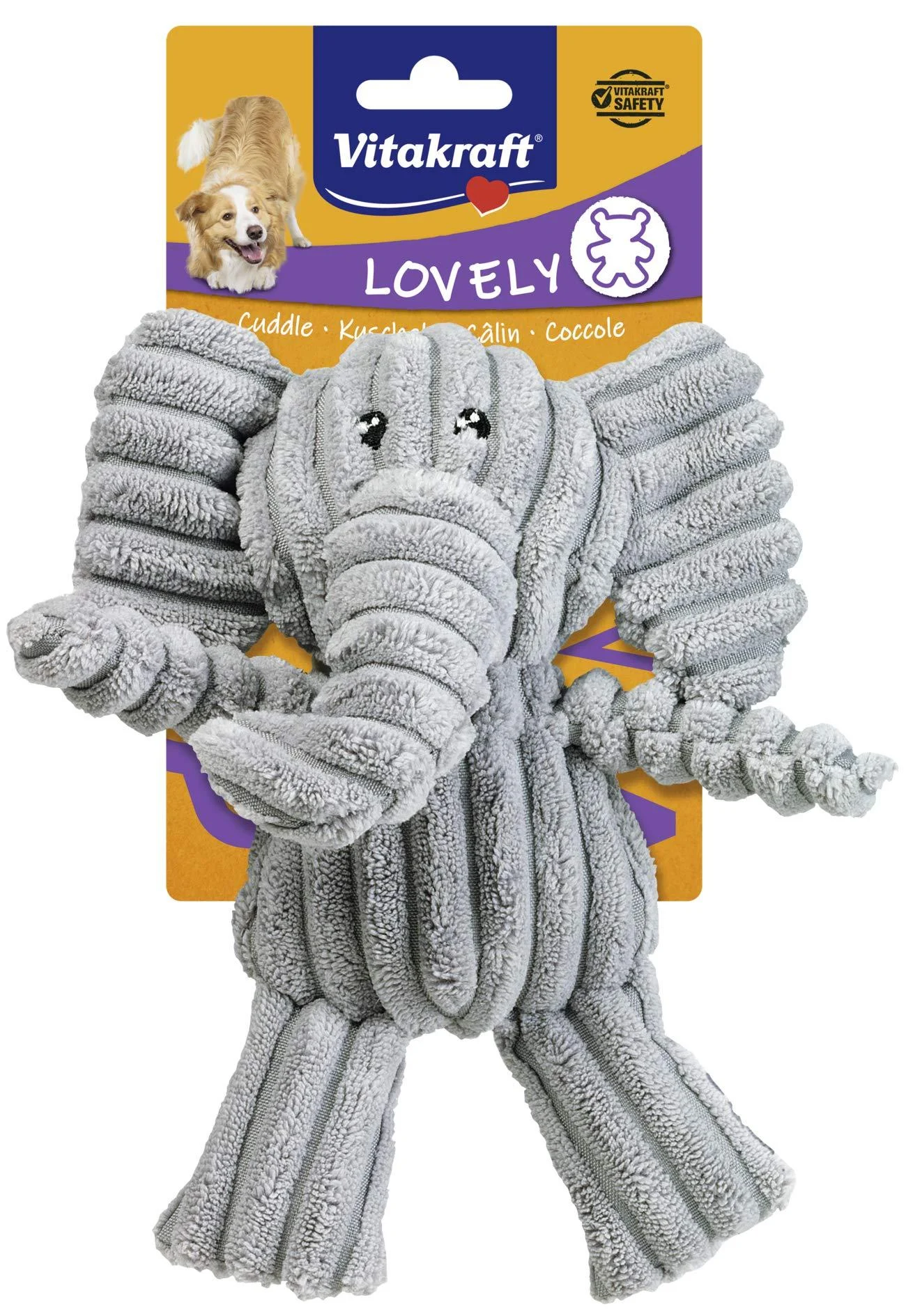 Vitakraft Dog Toy Elephant Plush Toy for Dogs