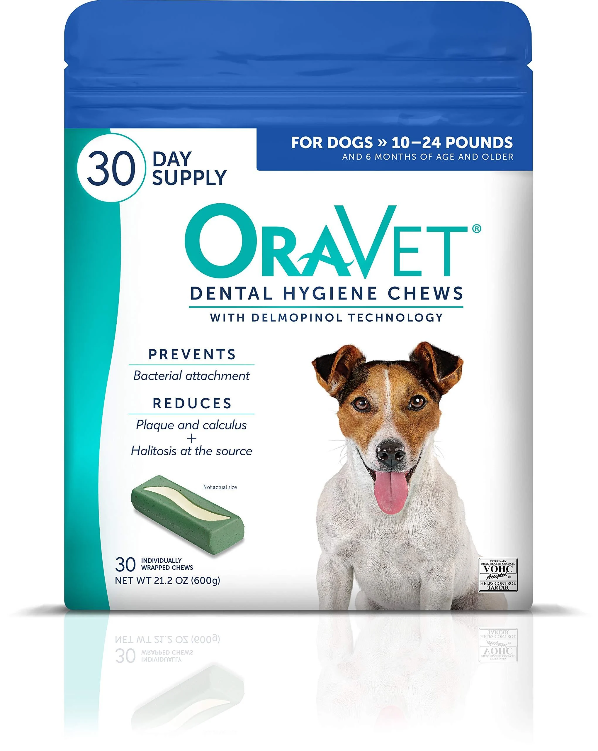 OraVet Dental Hygiene Chews for Small Dogs 10-24 lbs 30 Count (Pack of 1)