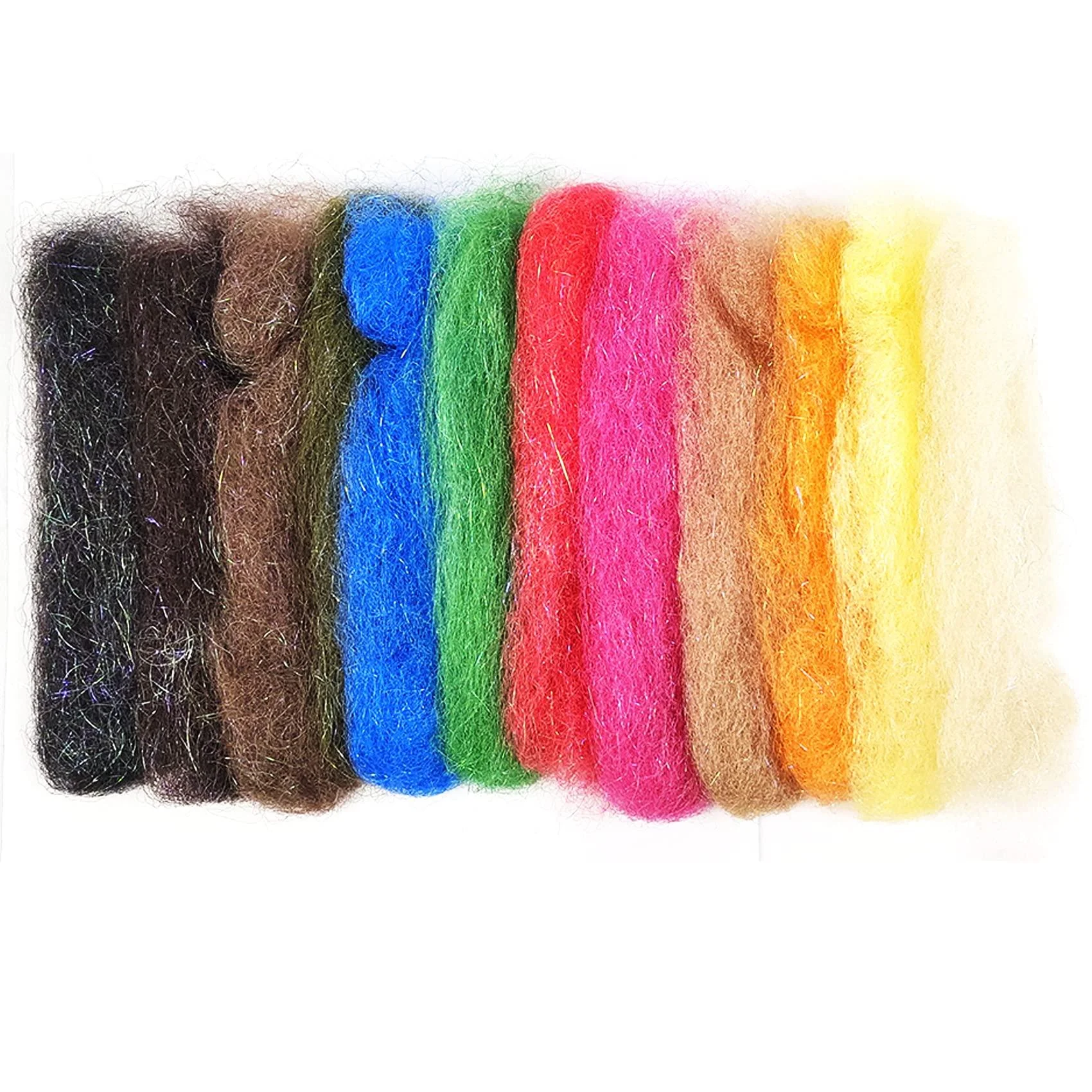 Riverruns UV Streamer Fiber Dubbing Brush, Flash Blend, Micro Leg Combo Pack Super Realistic Fly Tying Materials Proudly Made in Europe 3-D Streamer Fiber Flash Bend